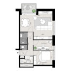 Ingekleurde plattegrond bouwnummer 9 - type A_72dpi