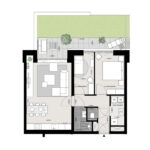 Ingekleurde plattegrond bouwnummer 5 - type B