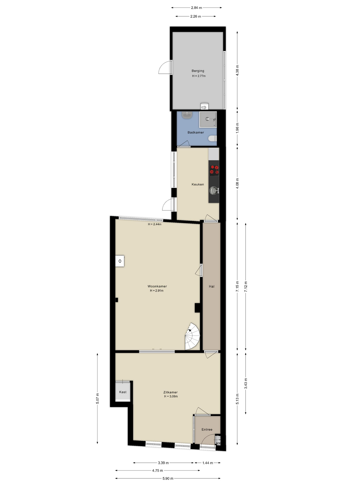 Begane grond Langegracht 3