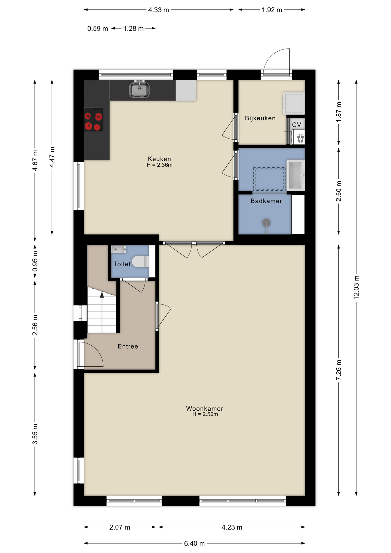 Begane grond woonhuis