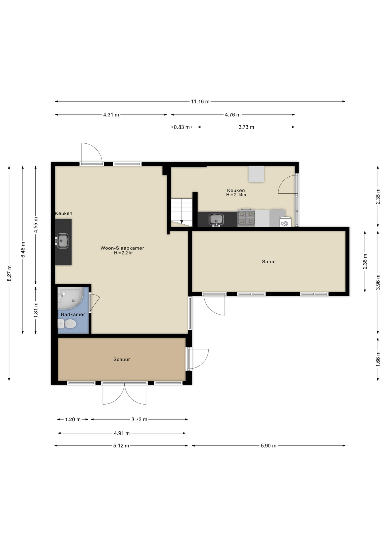 Begane grond bijgebouw