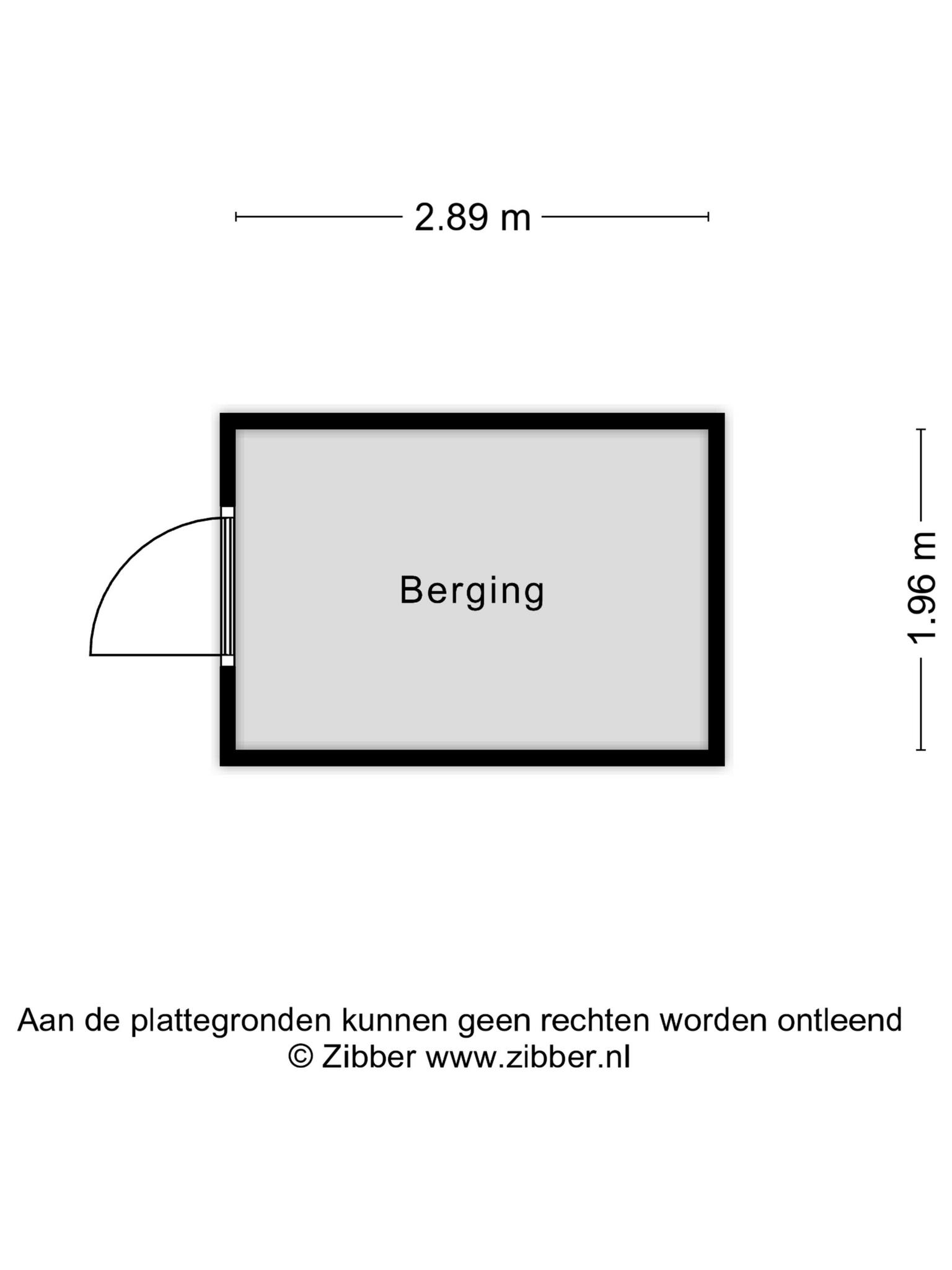 Plattegrond Berging