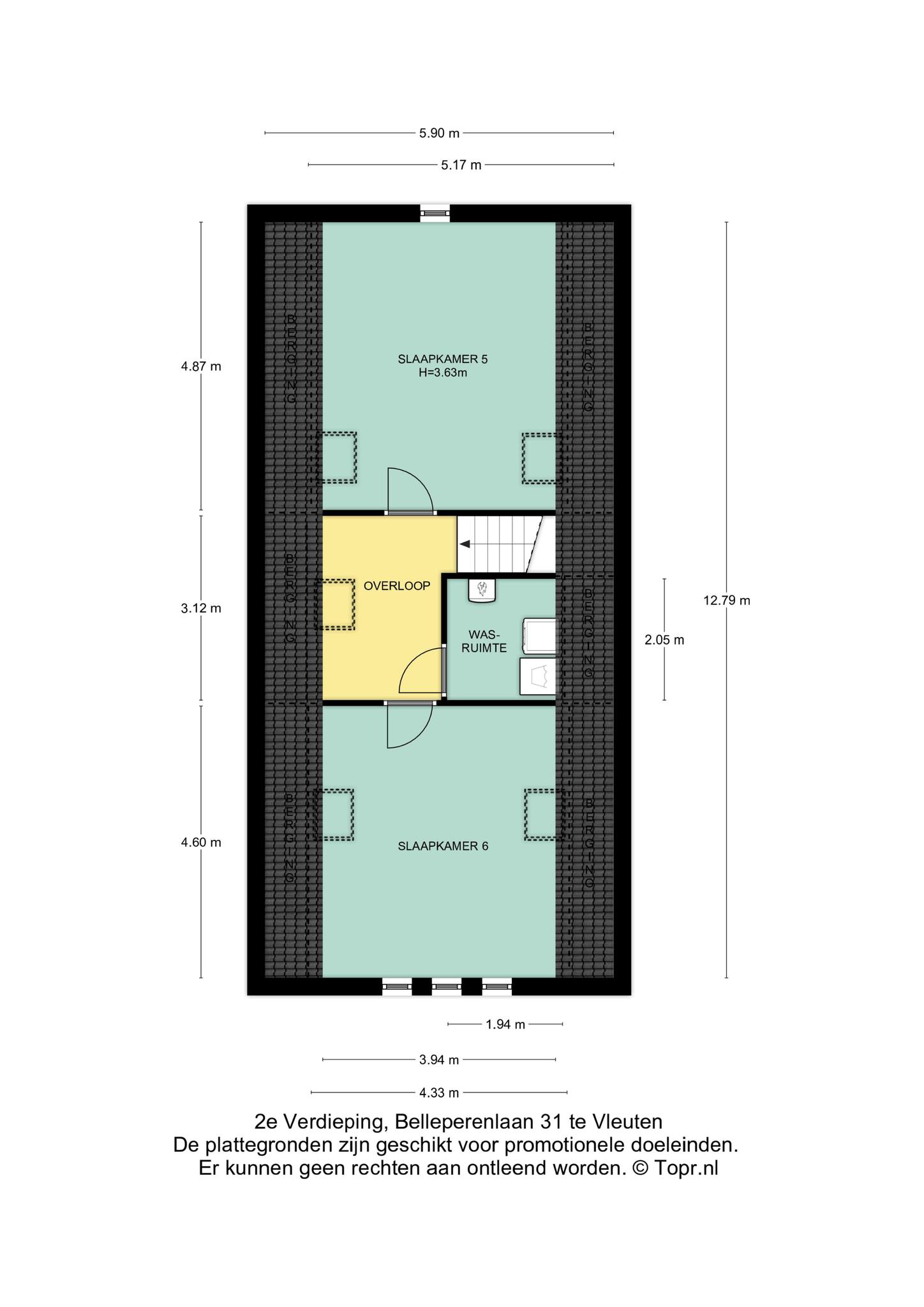 Plattegrond 2e verdieping