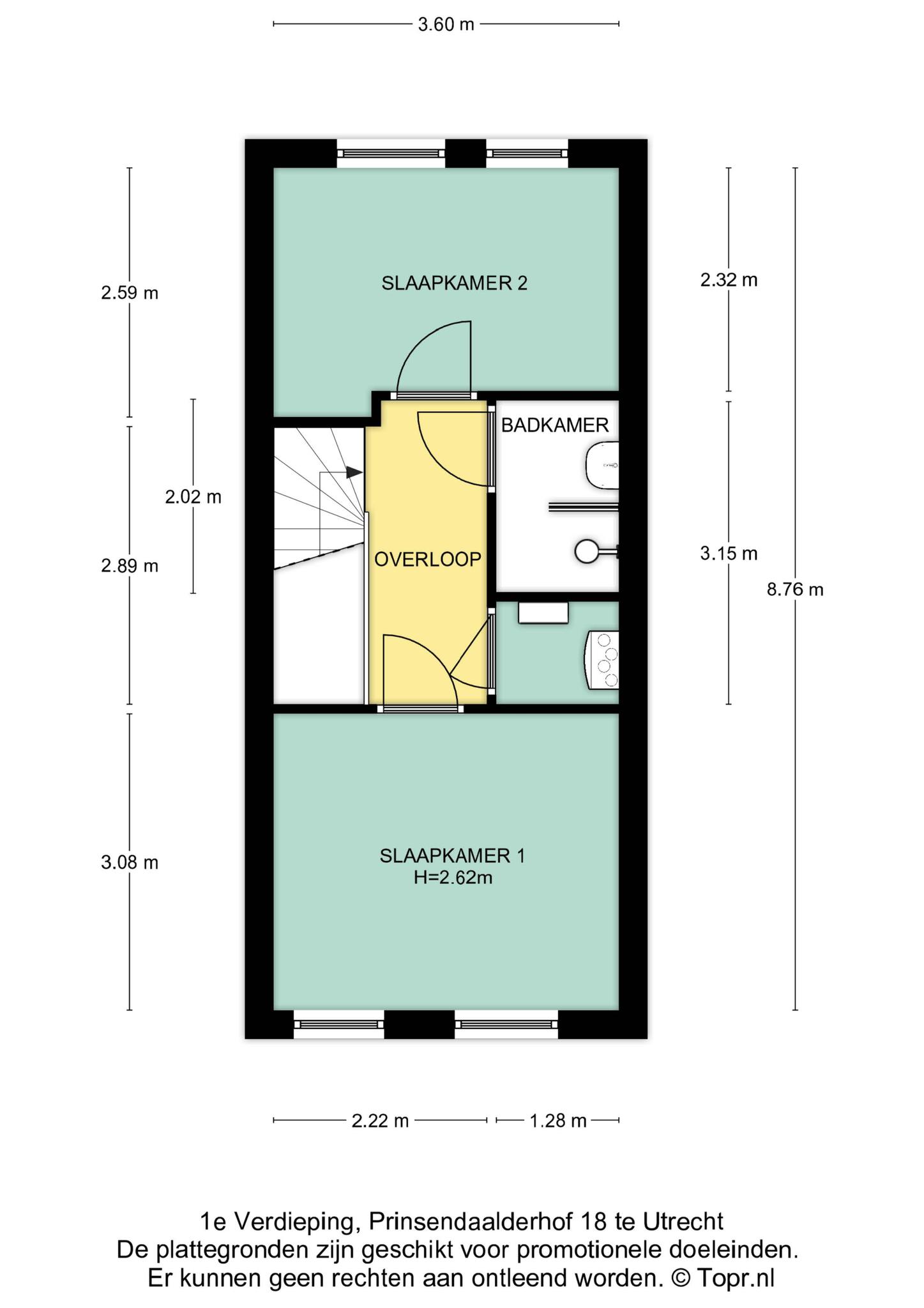 Plattegrond eerste verdieping