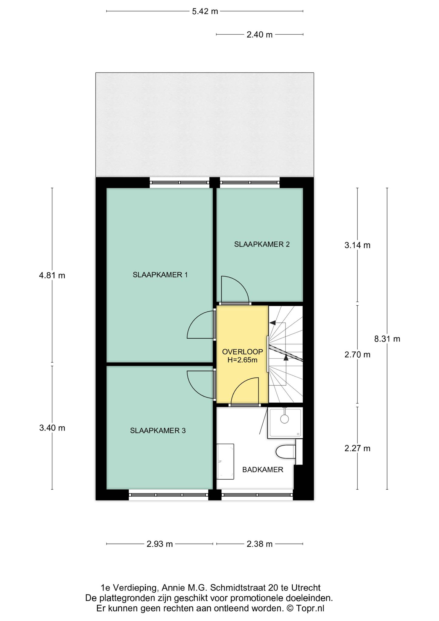 Plattegrond Eerste verdieping
