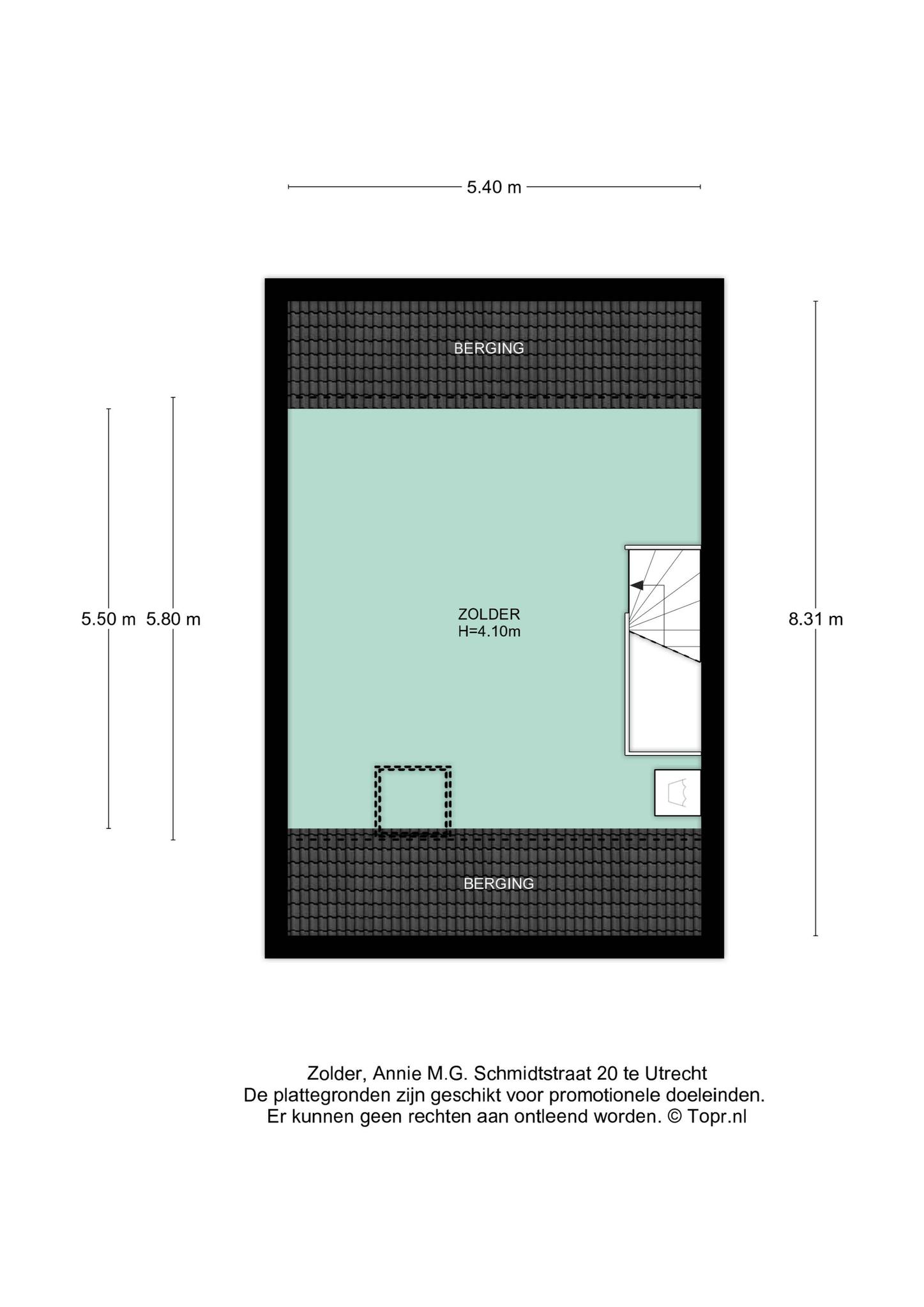 Plattegrond Tweede verdieping