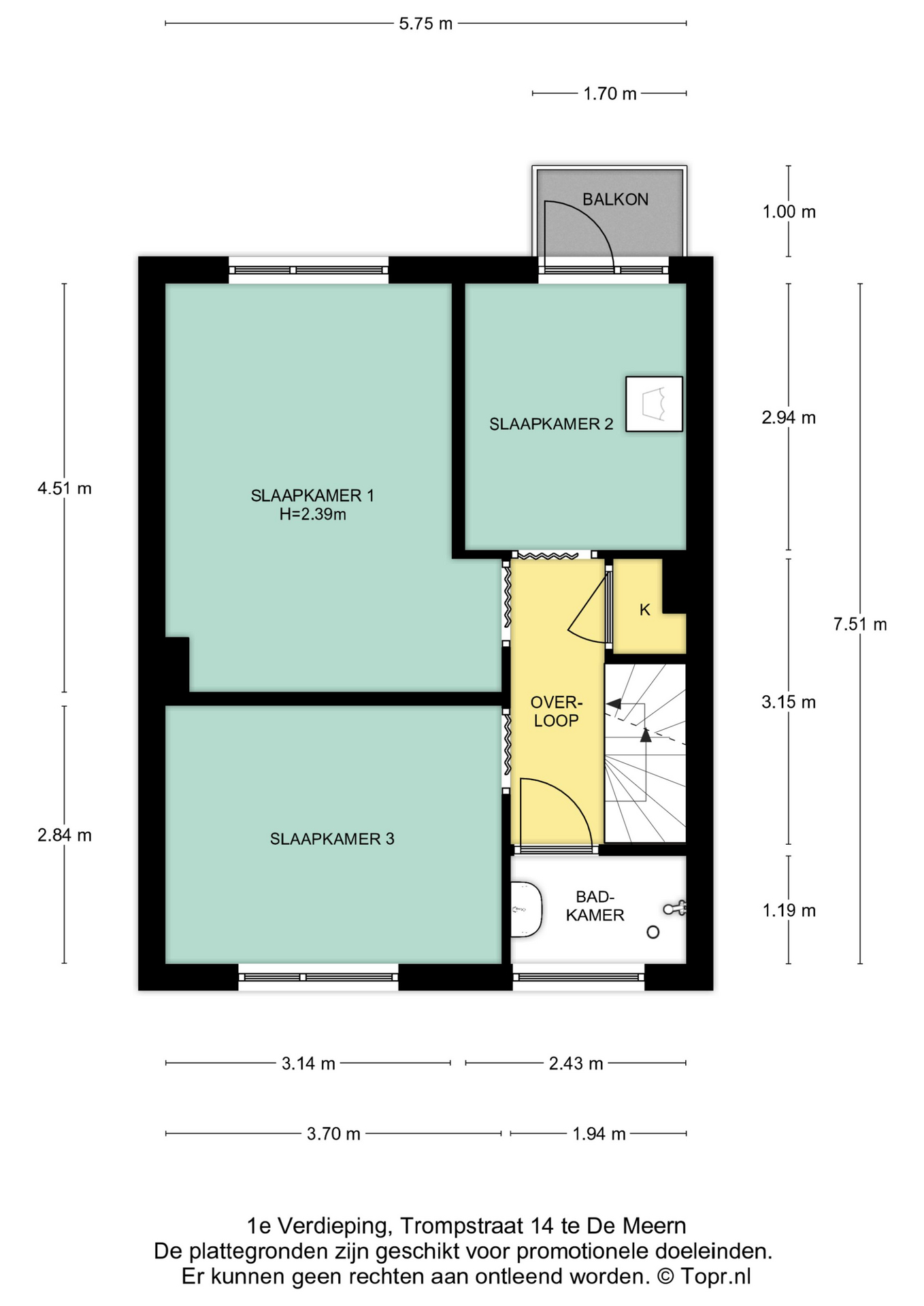 Plattegrond Eerste verdieping