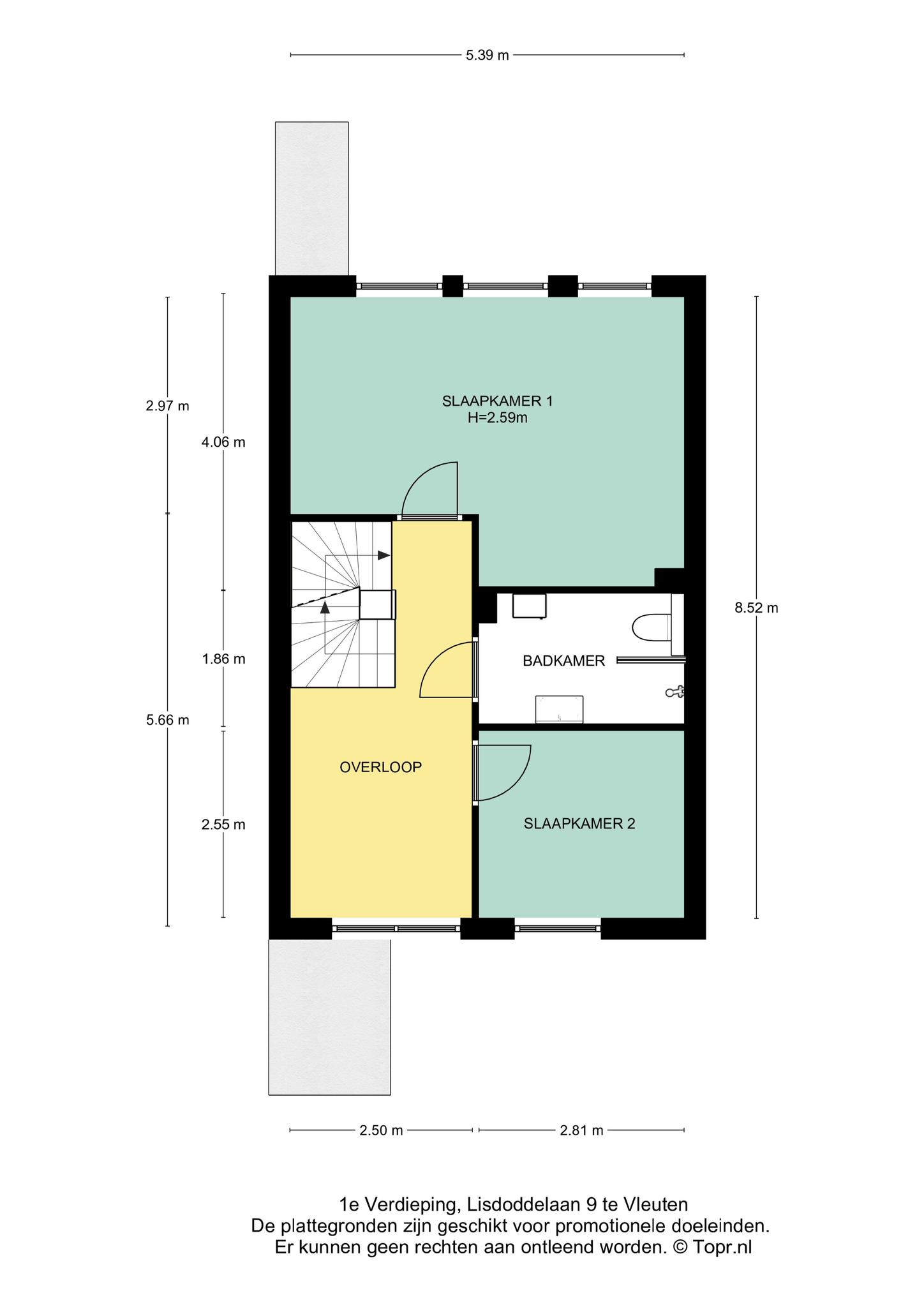 Plattegrond Eerste verdieping
