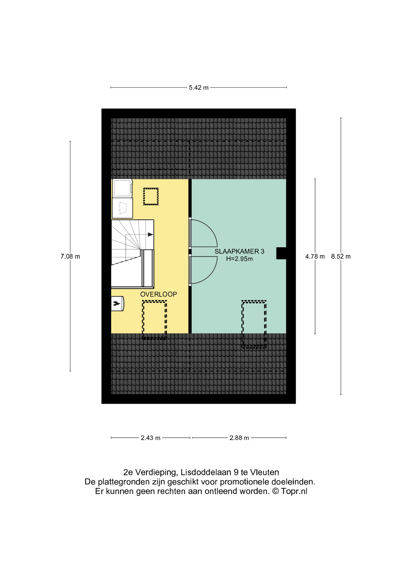 Plattegrond Tweede verdieping
