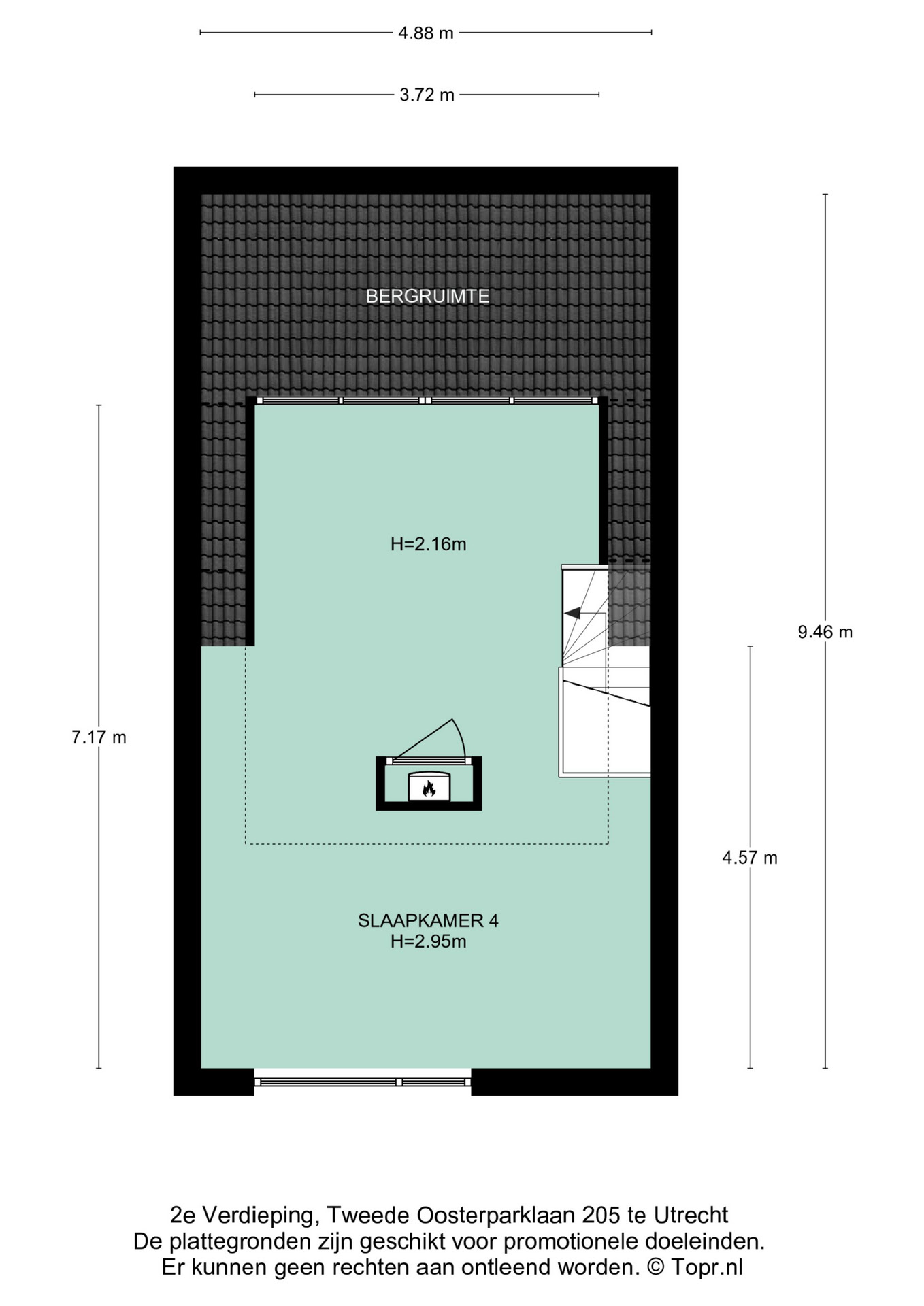 Plattegrond Tweede verdieping