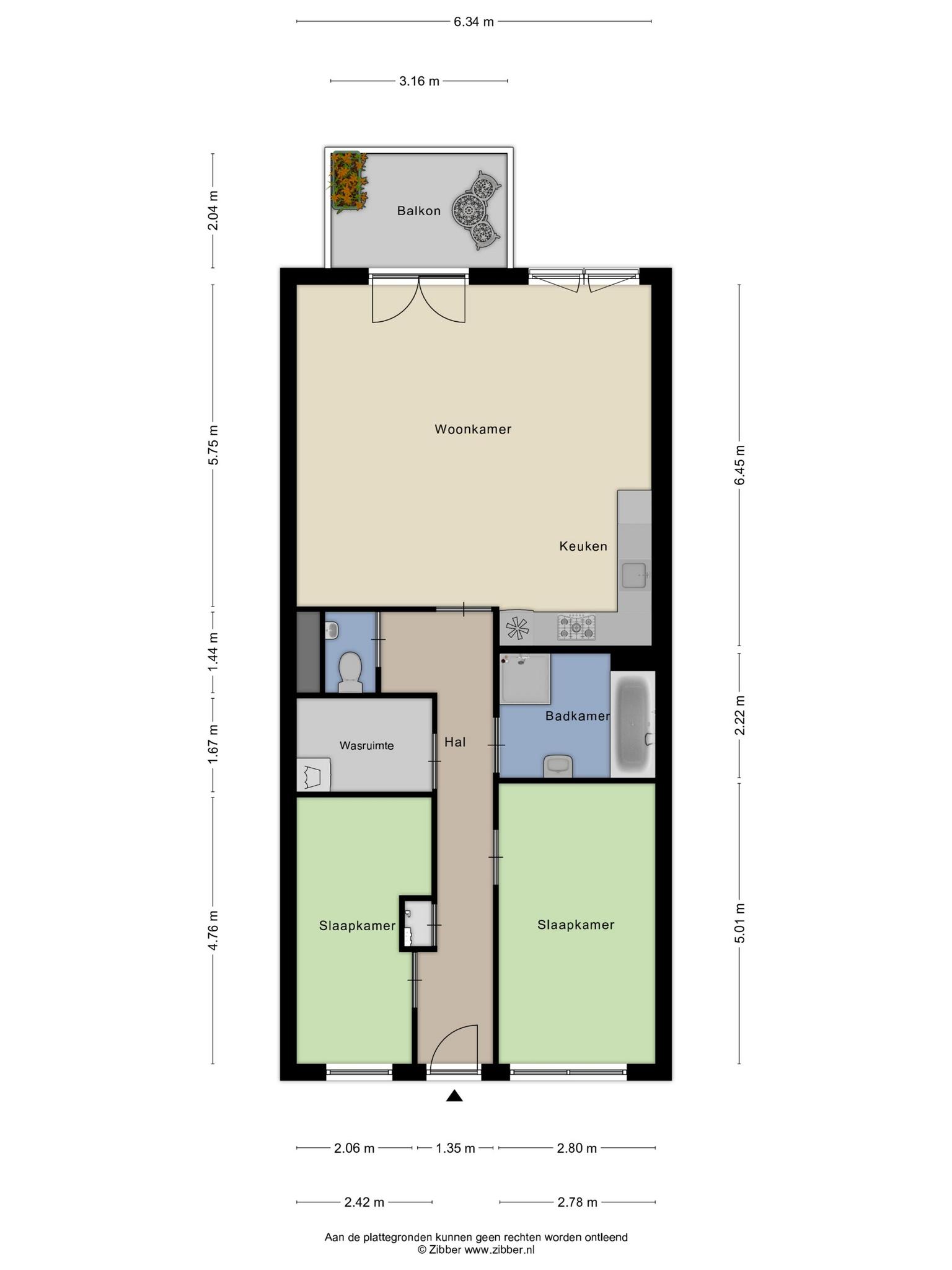 Plattegrond appartement