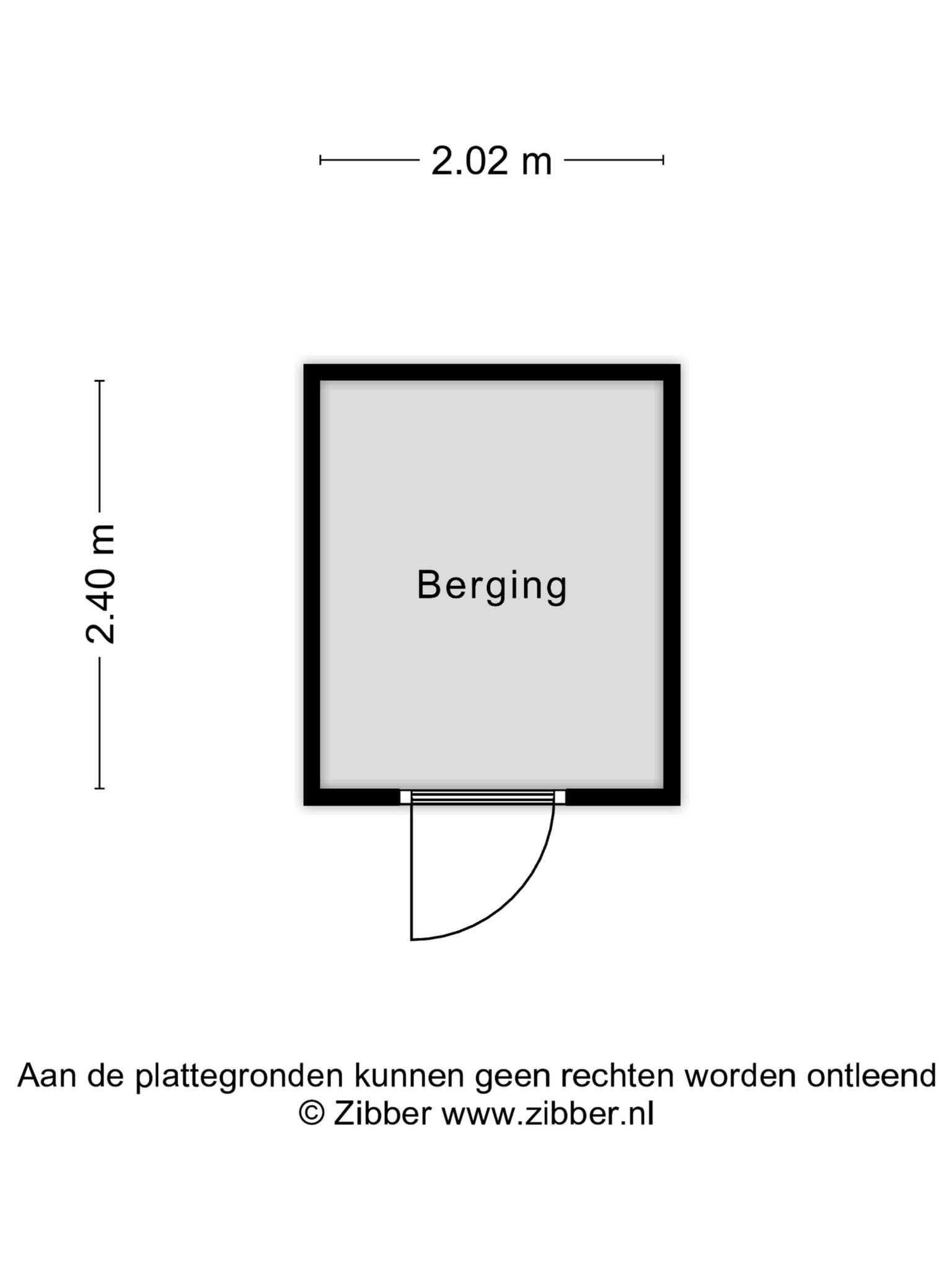 Plattegrond berging