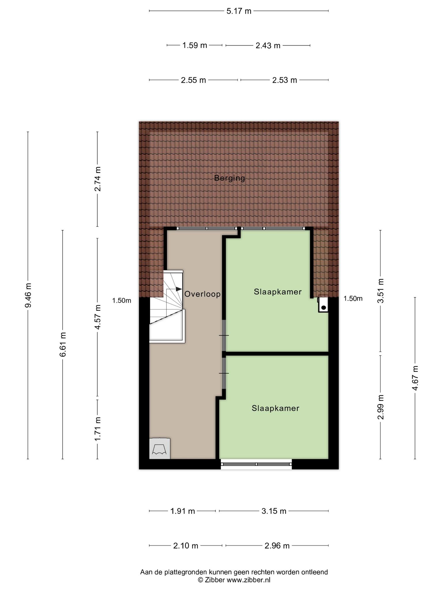 Plattegrond Tweede verdieping
