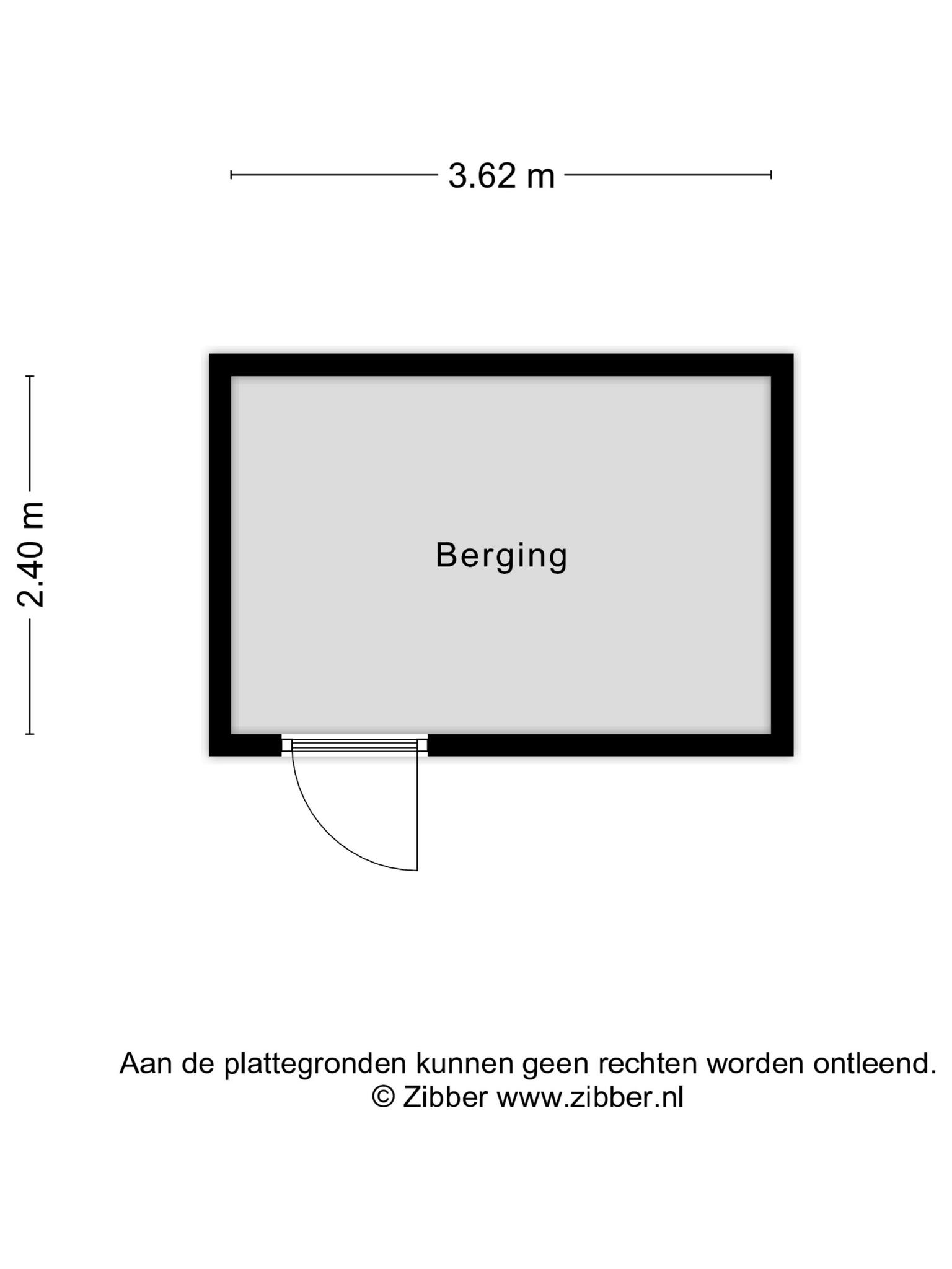 Plattegrond Berging