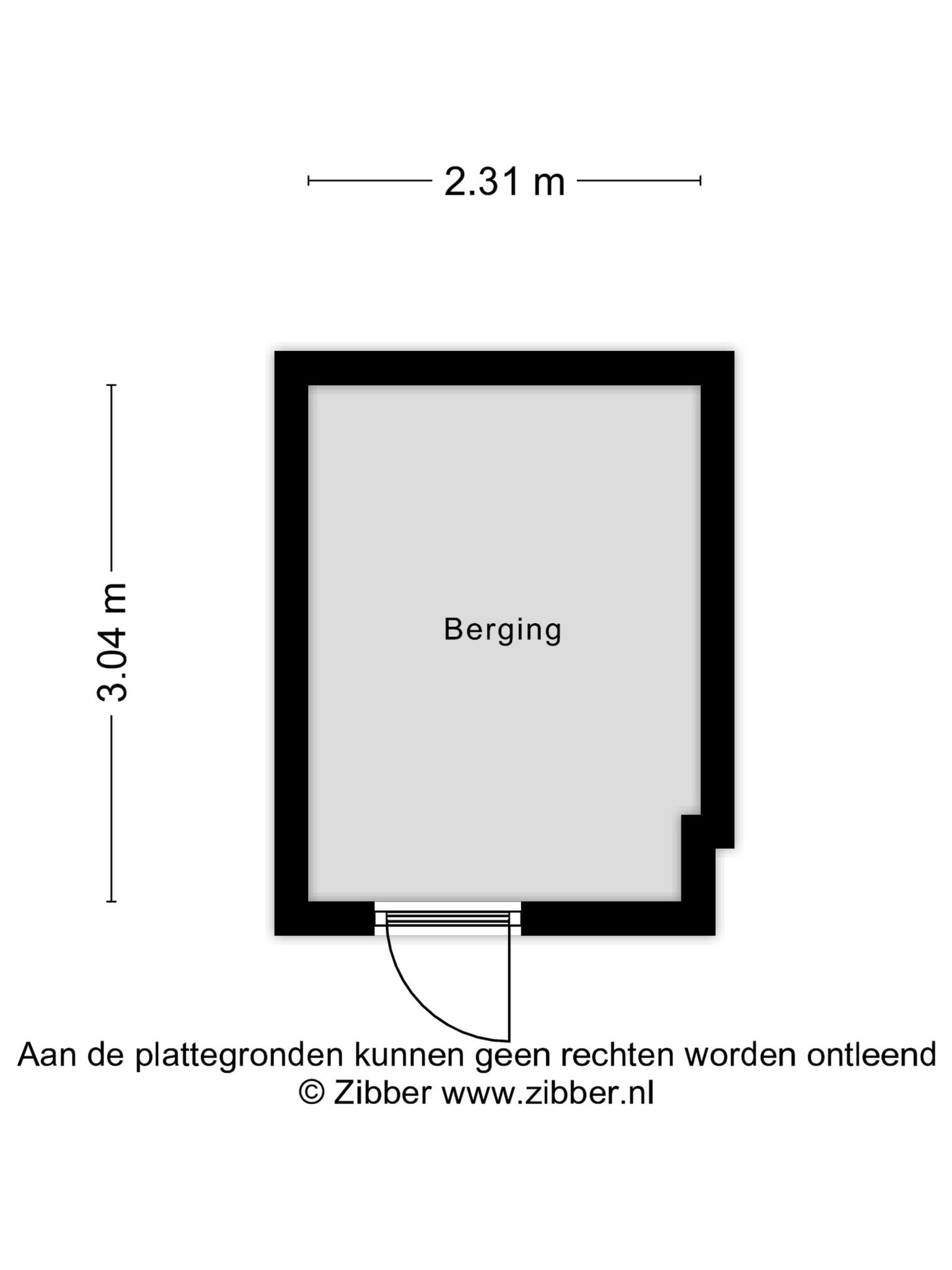 Plattegrond berging
