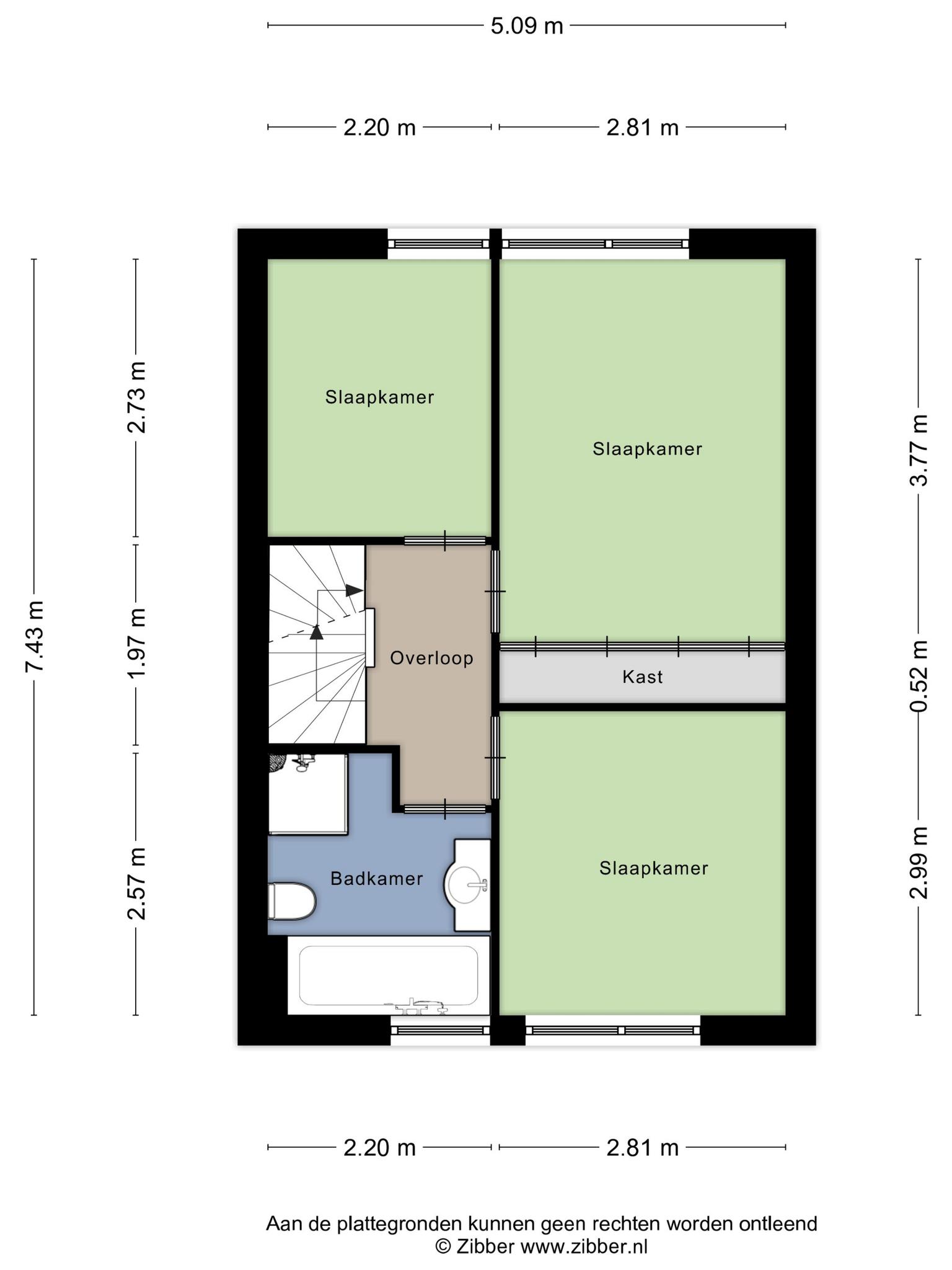 Plattegrond eerste verdieping