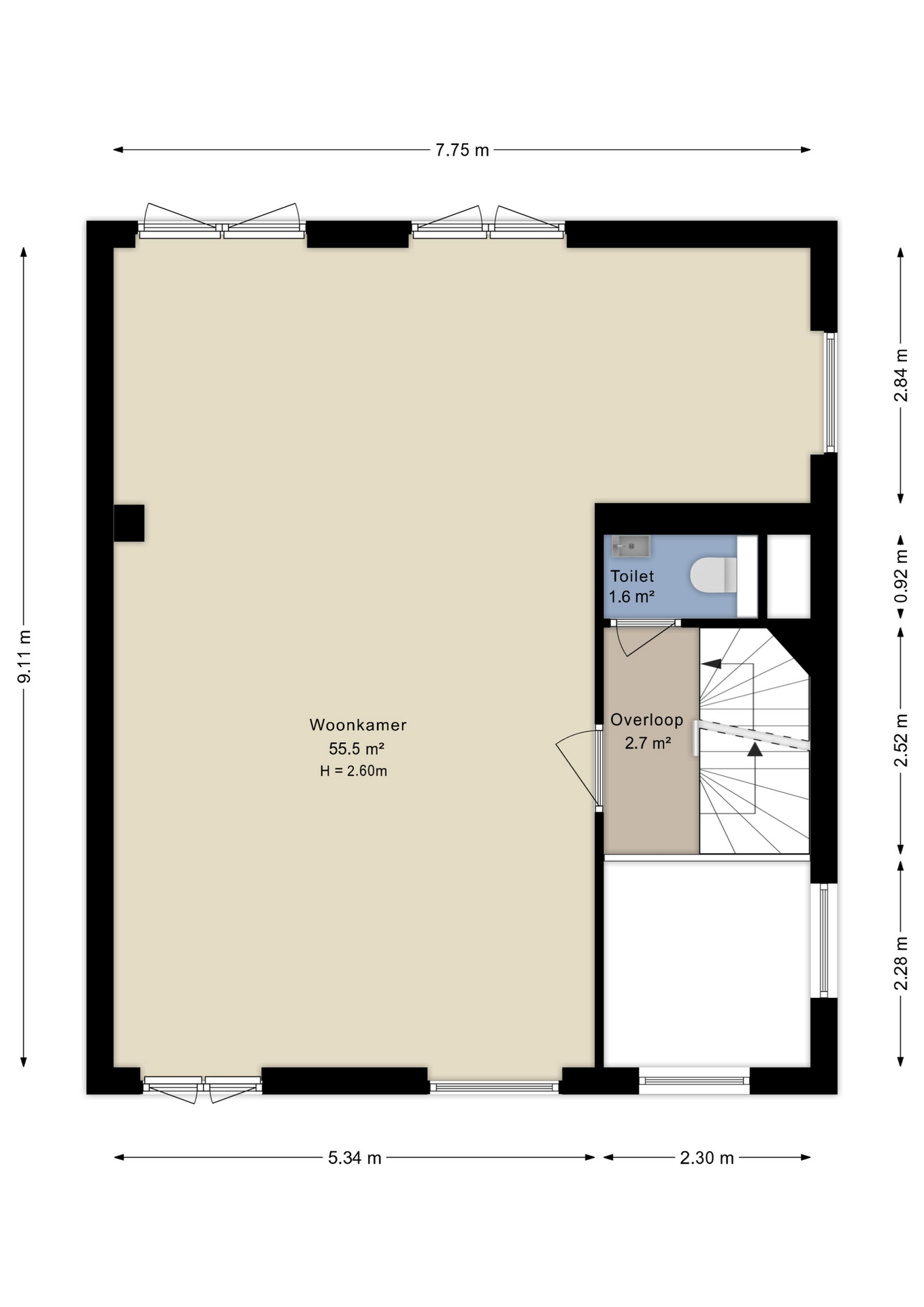 Plattegrond eerste verdieping