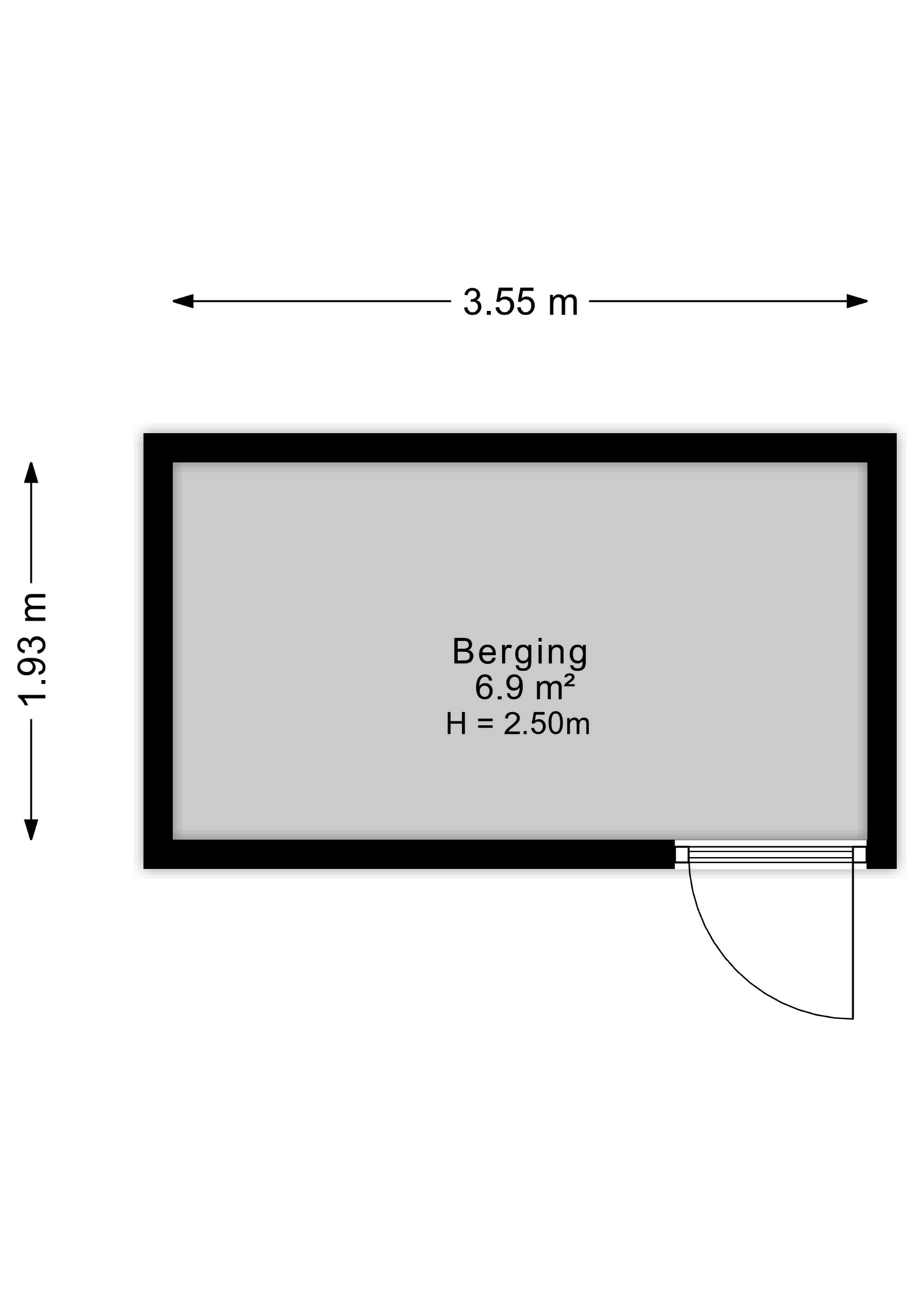 Plattegrond berging