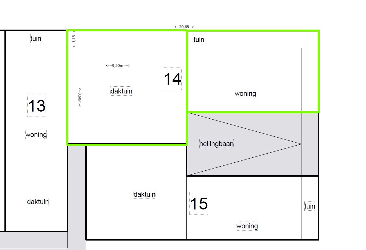 Afmeting tuin+woning