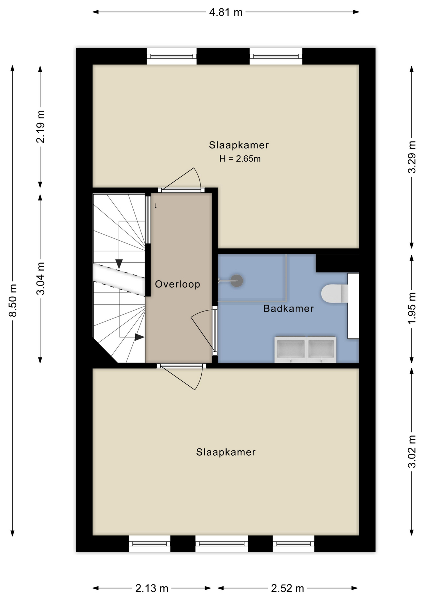 Plattegrond eerste verdieping