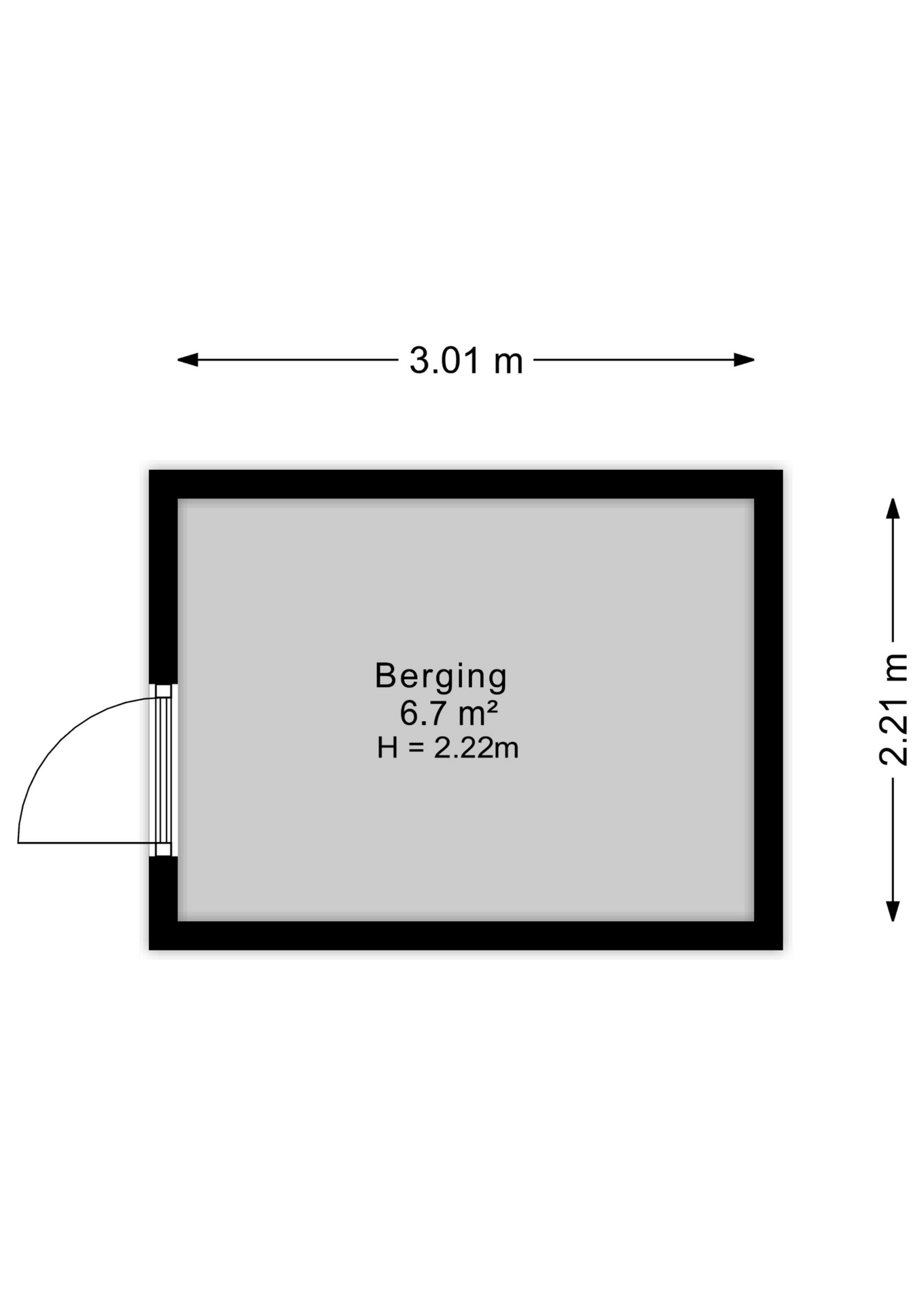 Plattegrond berging