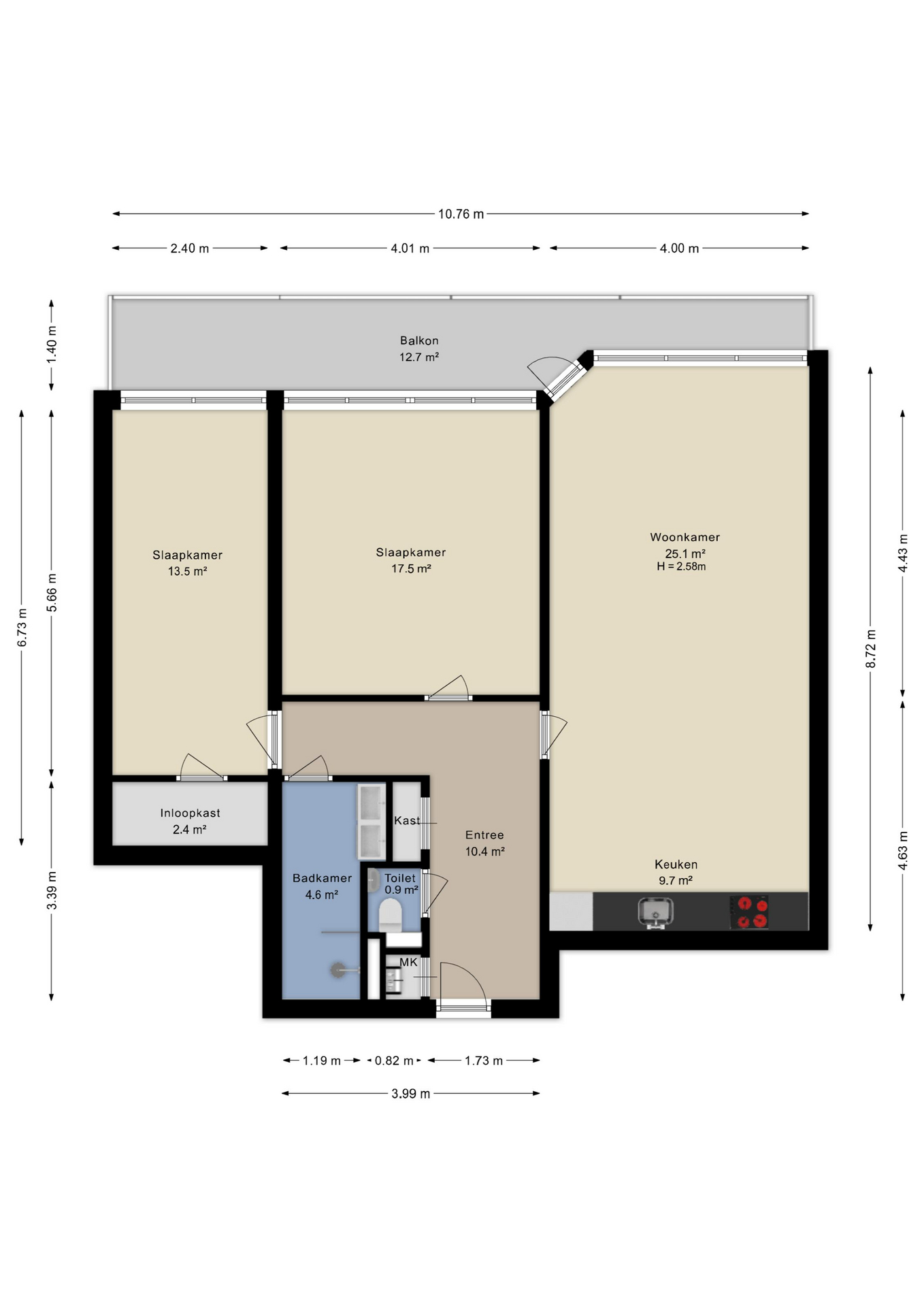 Plattegrond appartement