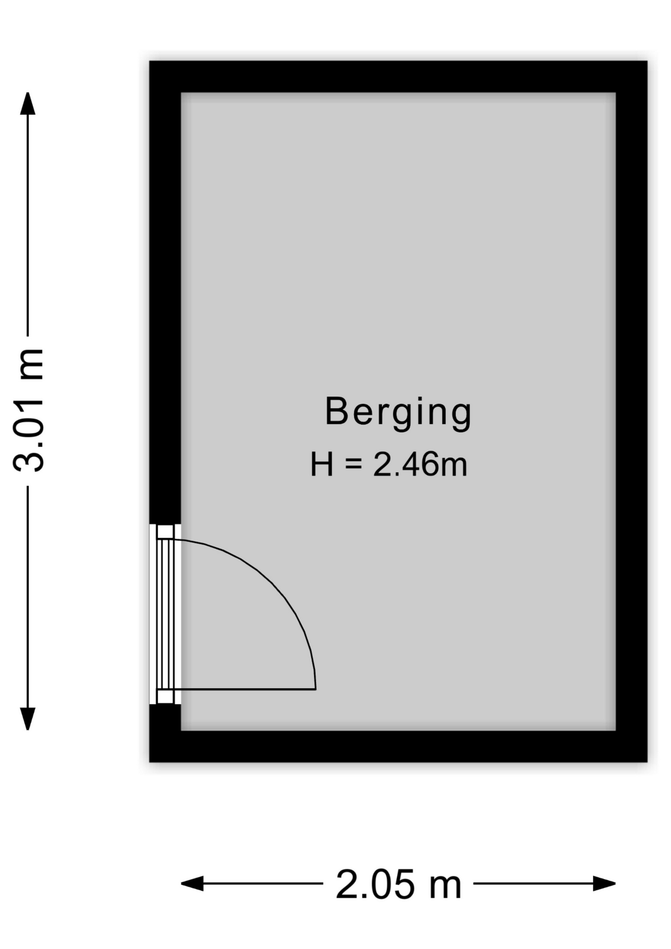 Plattegrond berging