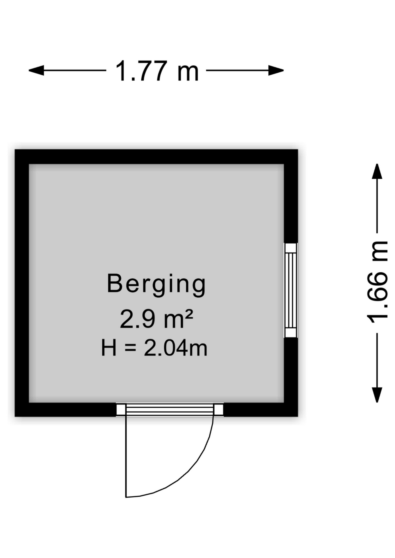 Plattegrond berging