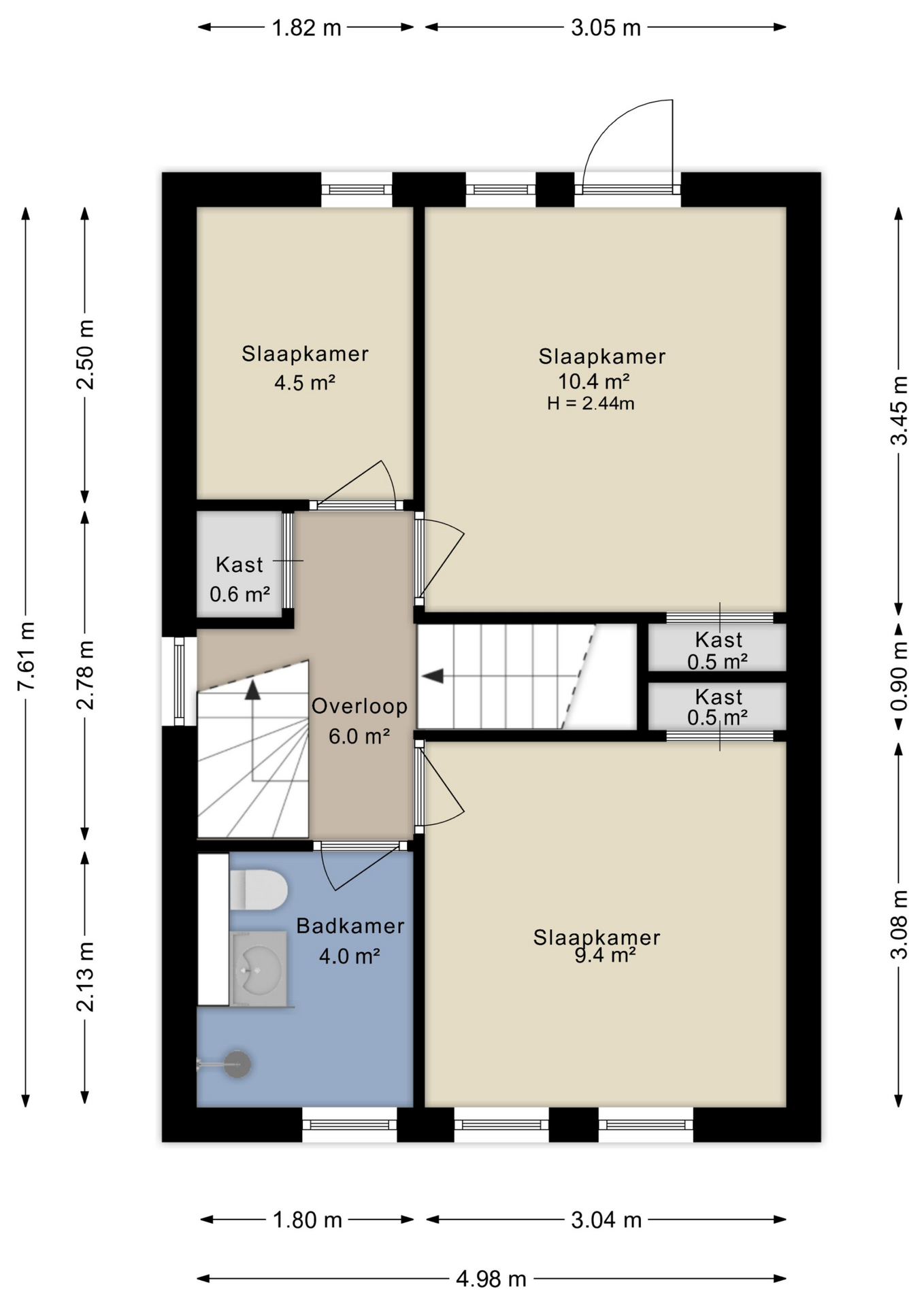 Plattegrond eerste verdieping