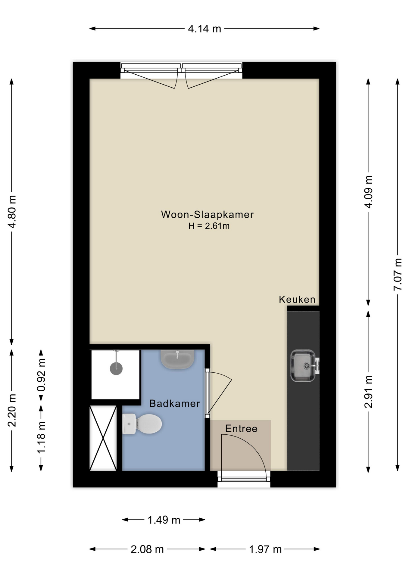 Plattegrond appartement