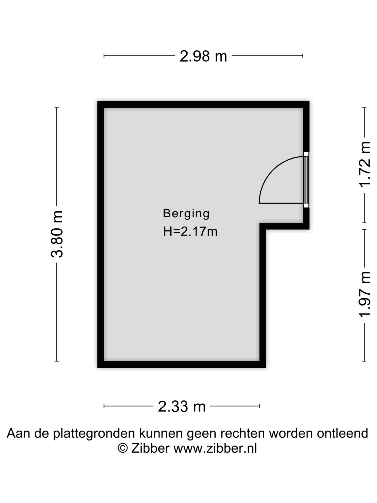 plattegrond berging