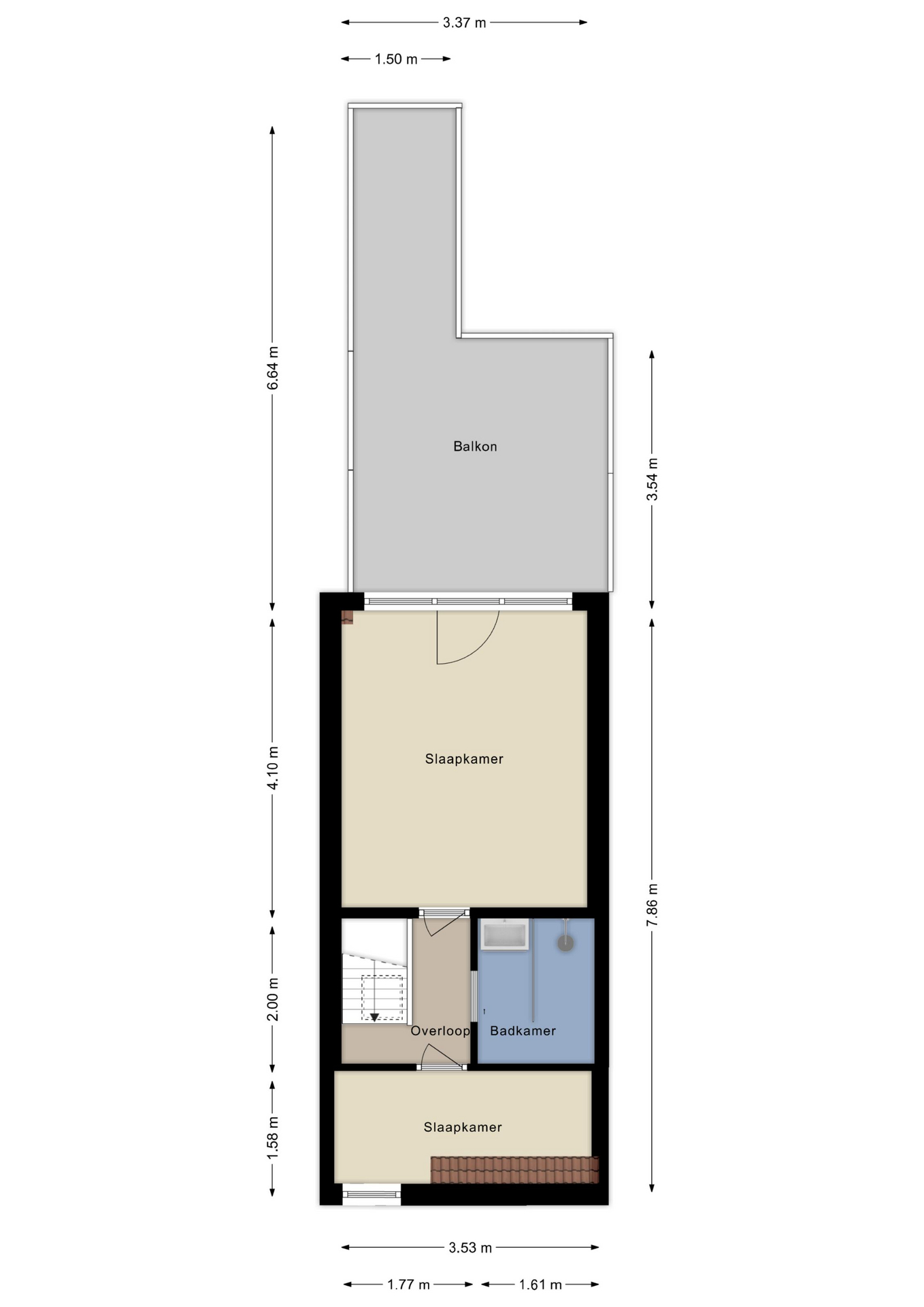 Plattegrond eerste verdieping