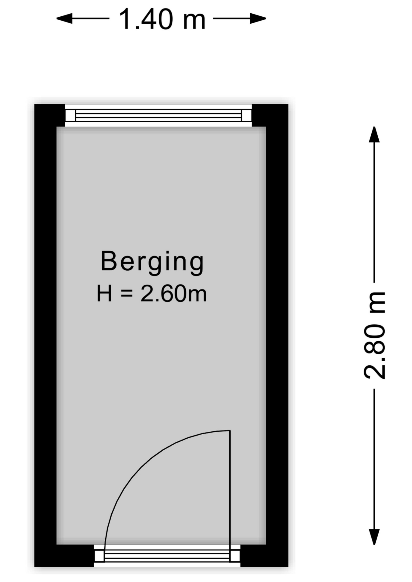 Plattegrond berging