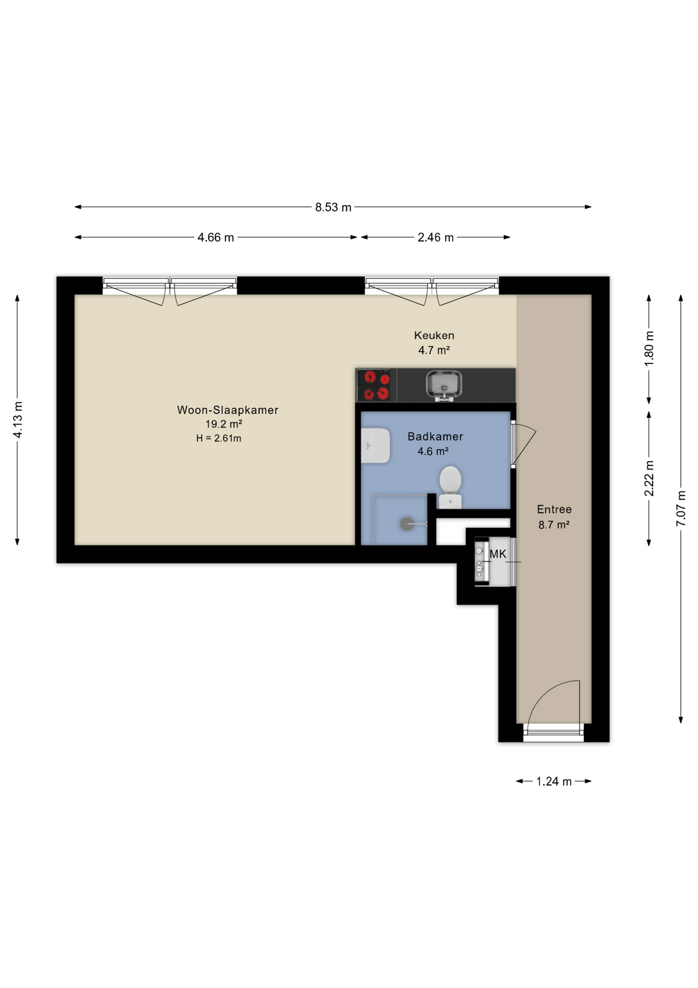 Plattegrond appartement
