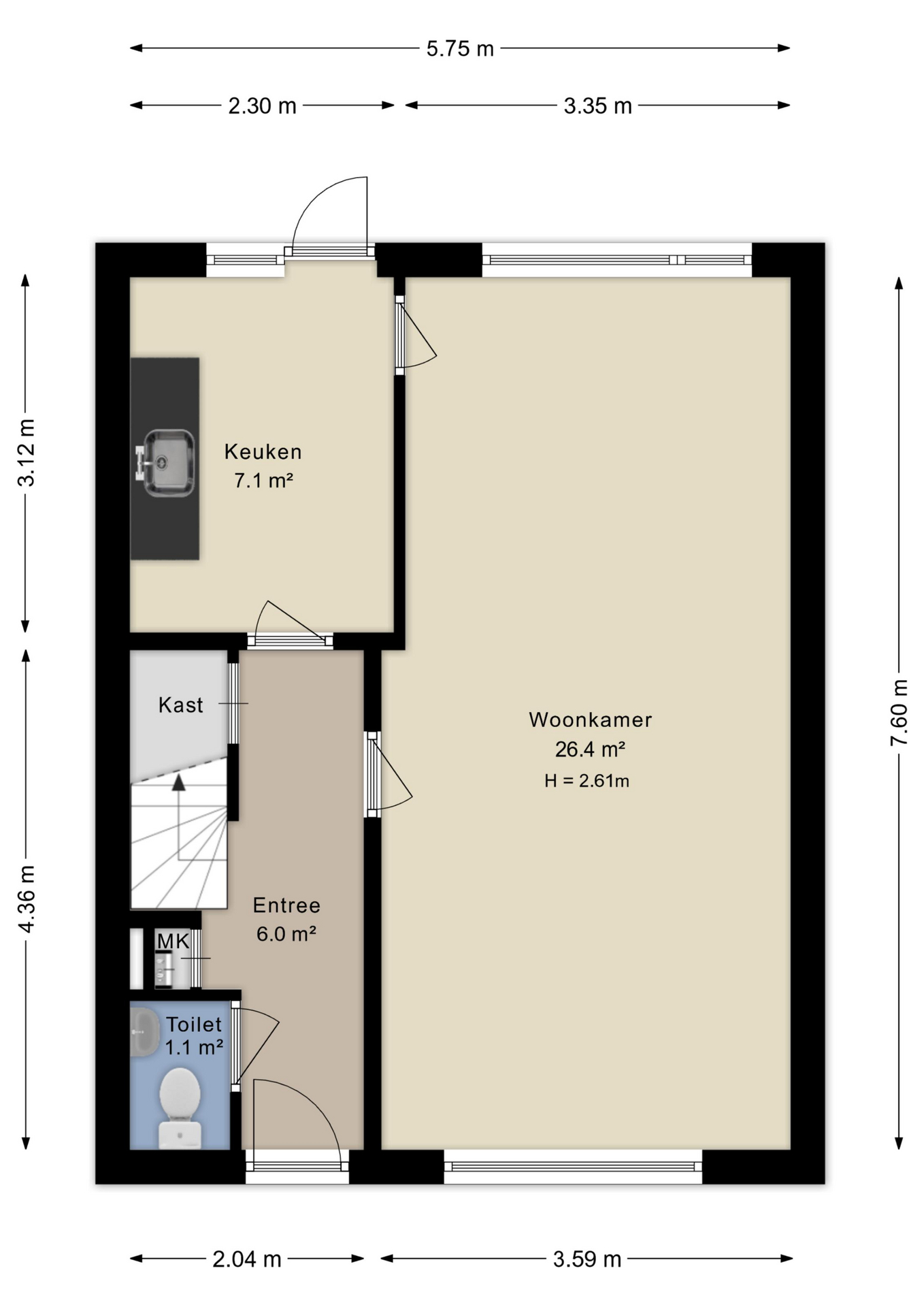 Plattegrond begane grond