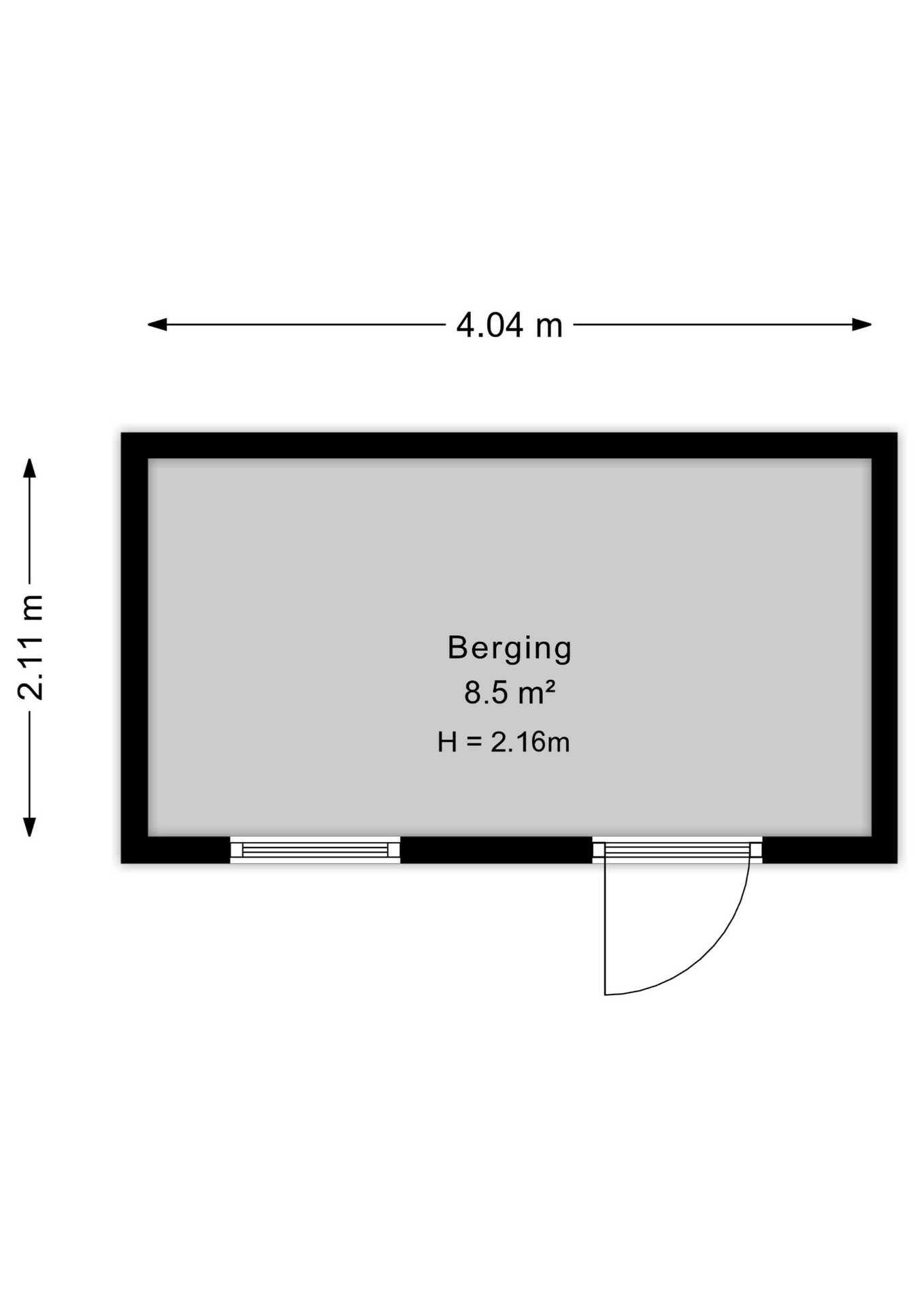 Plattegrond berging