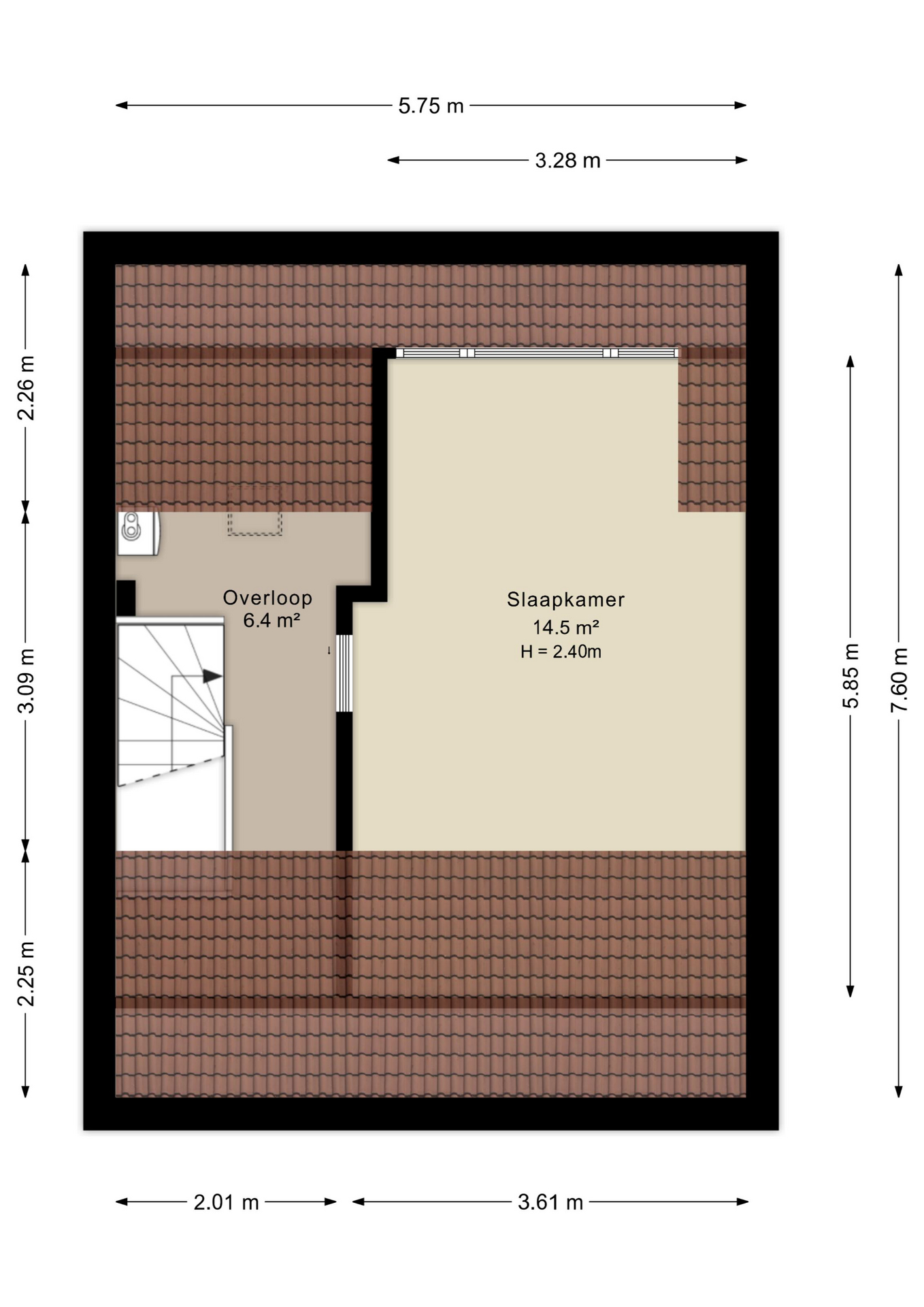 Plattegrond tweede verdieping
