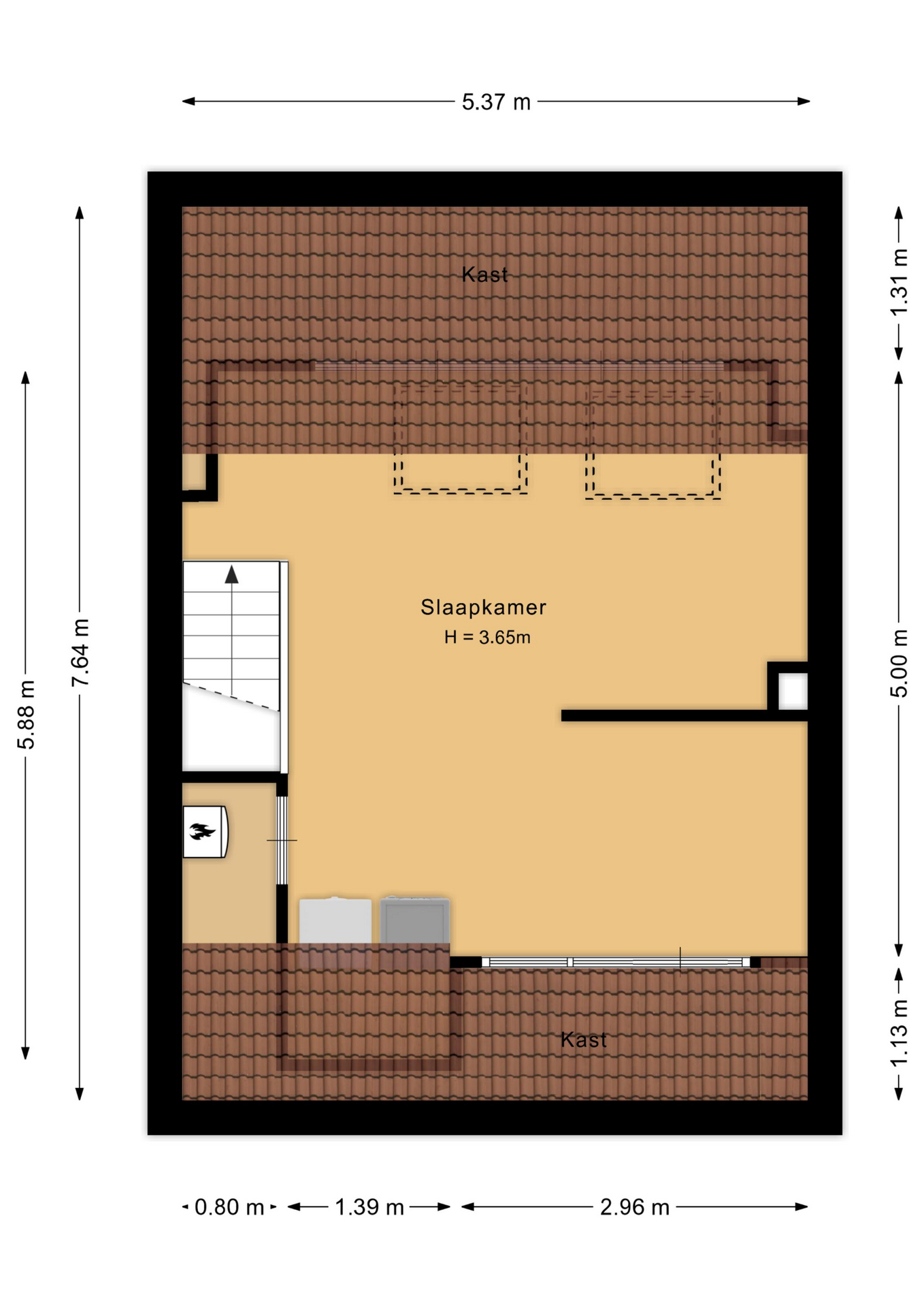 plattegrond tweede verdieping