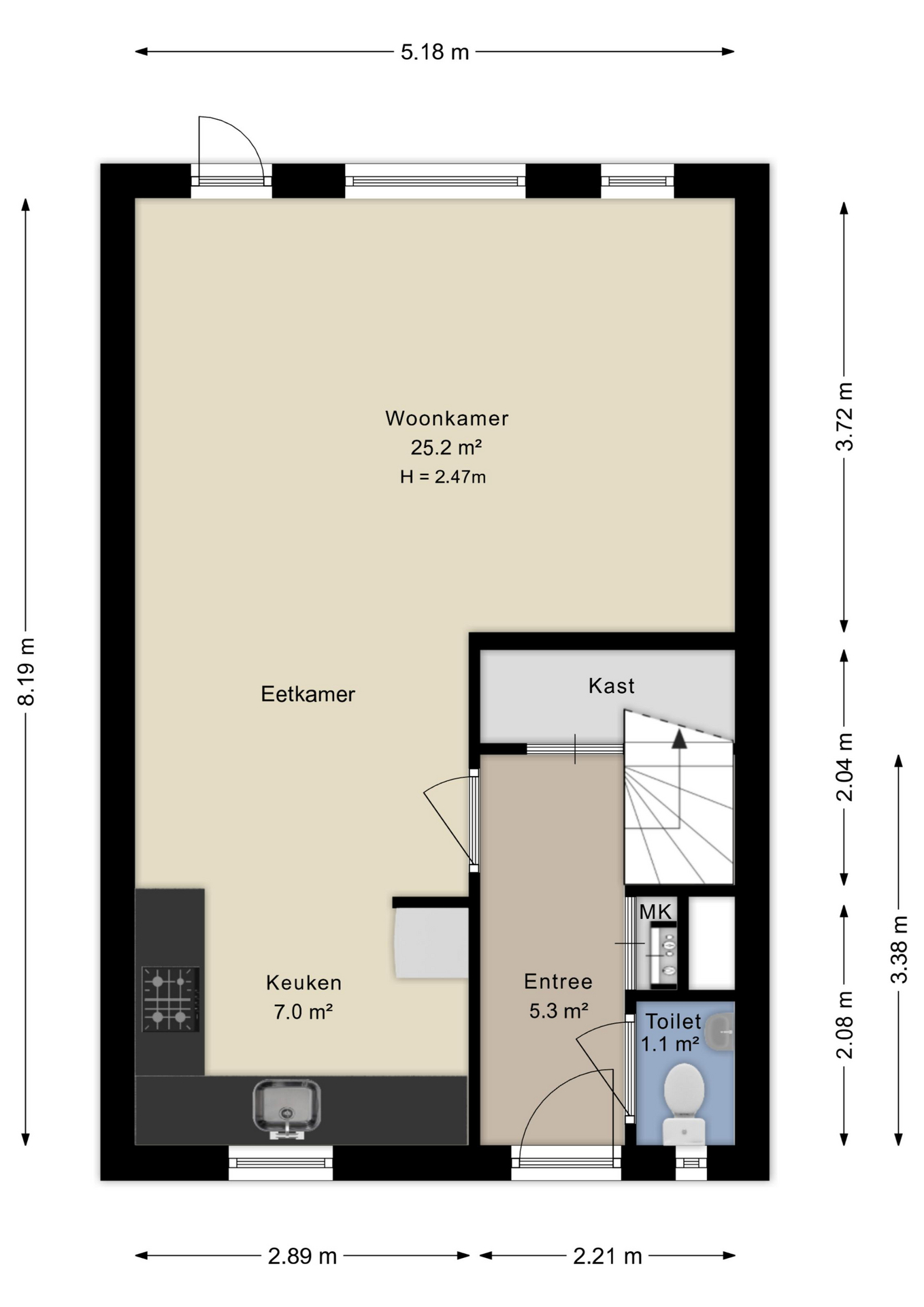 Plattegrond begane grond