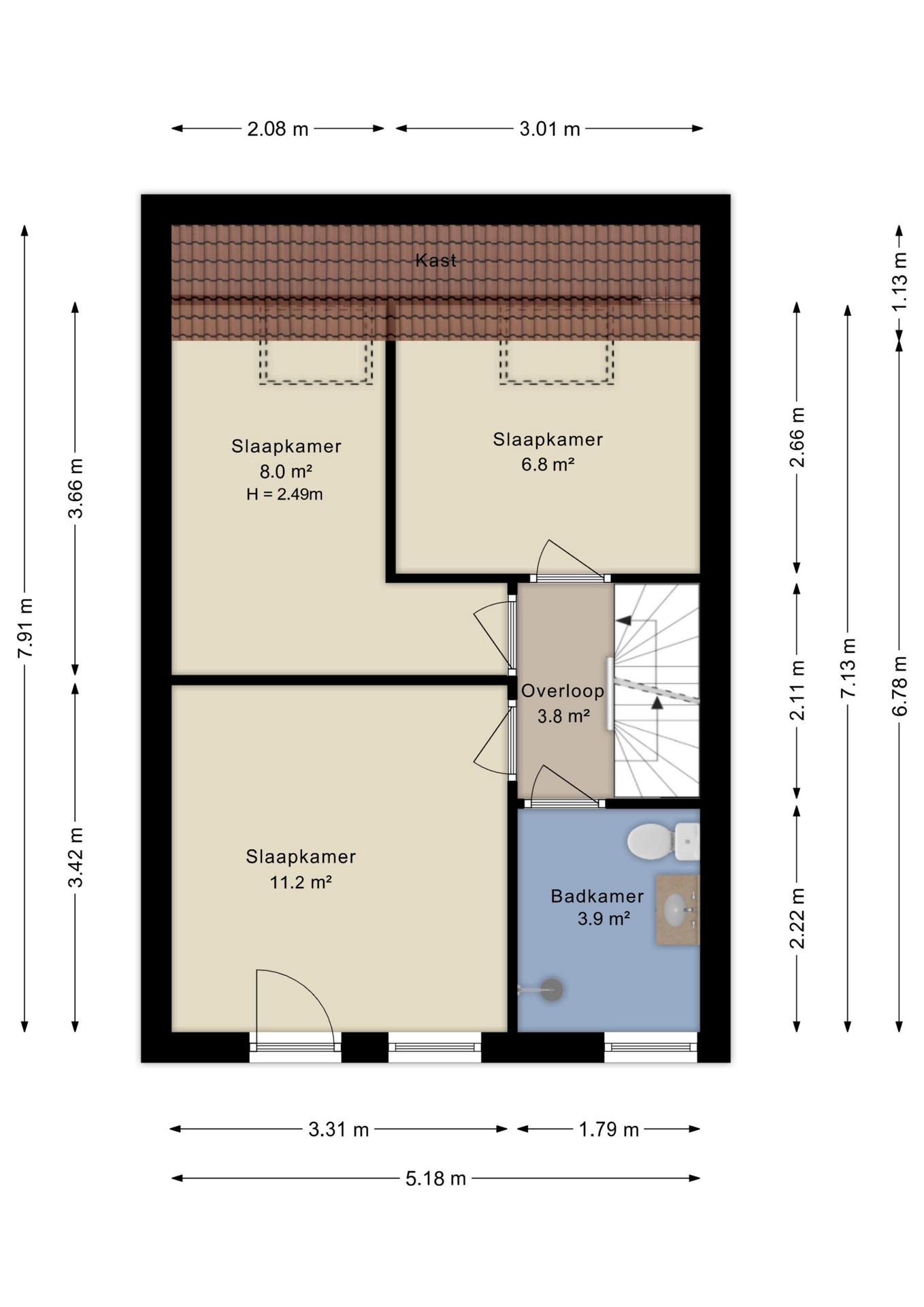 Plattegrond eerste verdieping