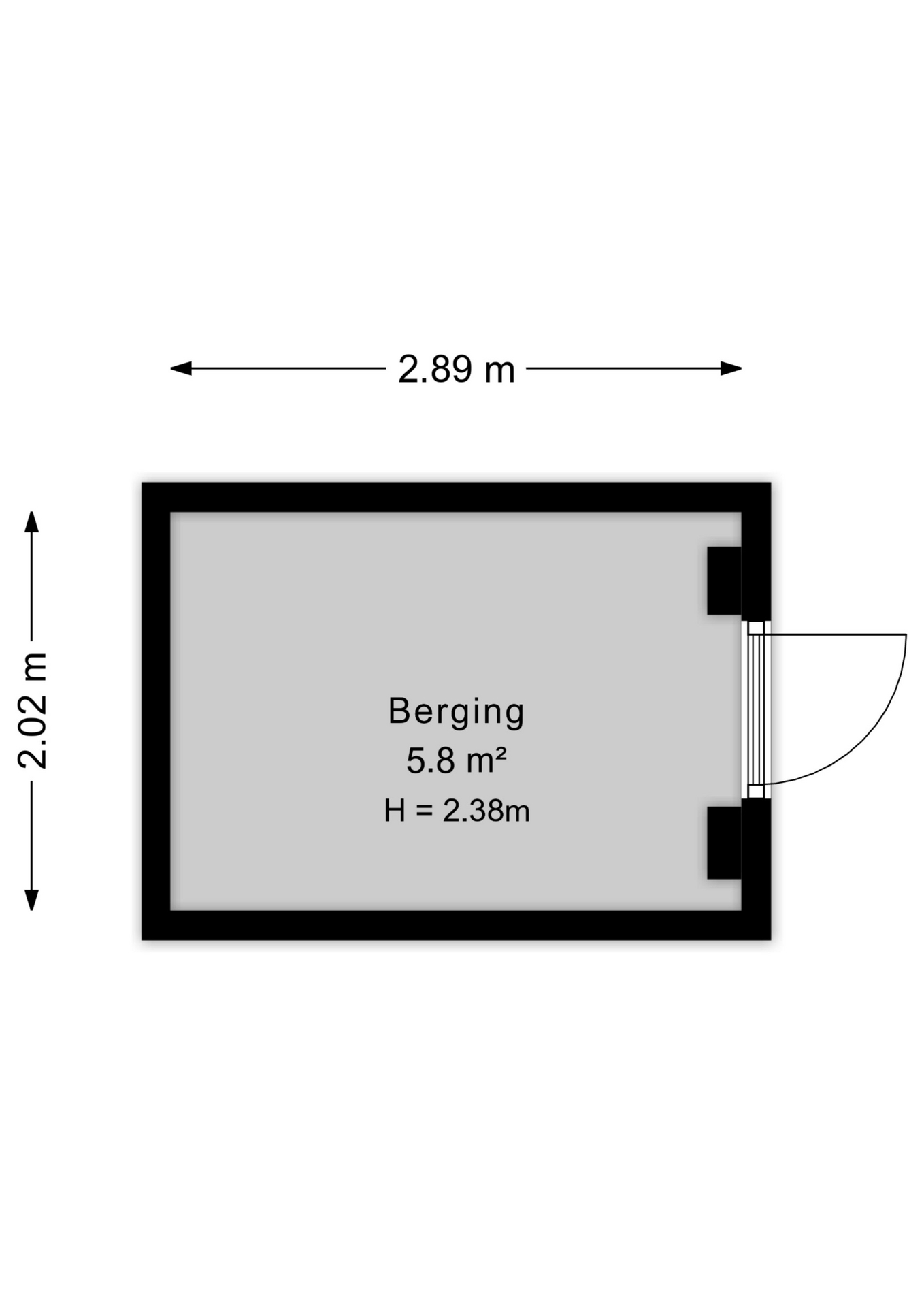 Plattegrond berging