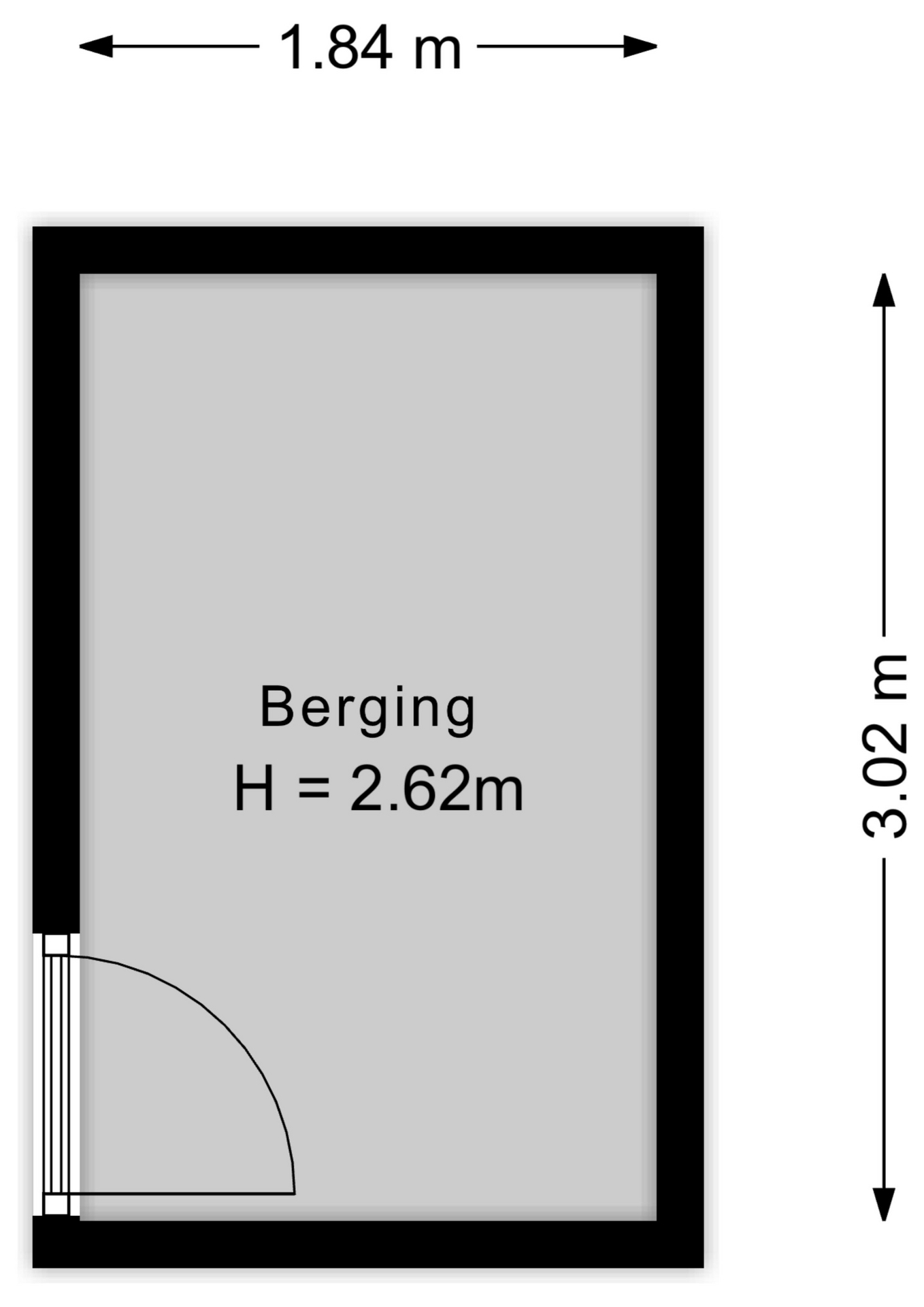 Plattegrond berging