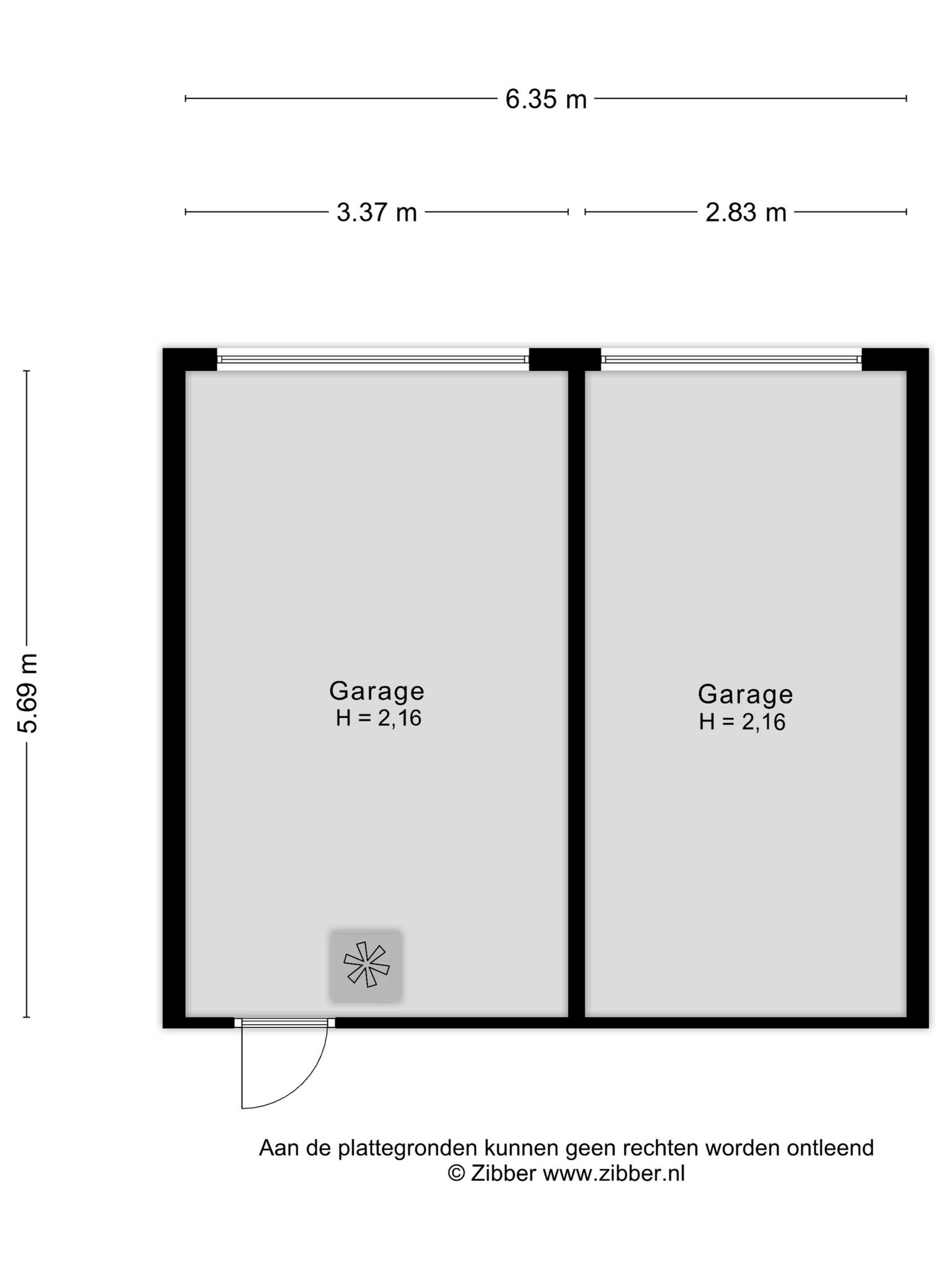 plattegrond garage