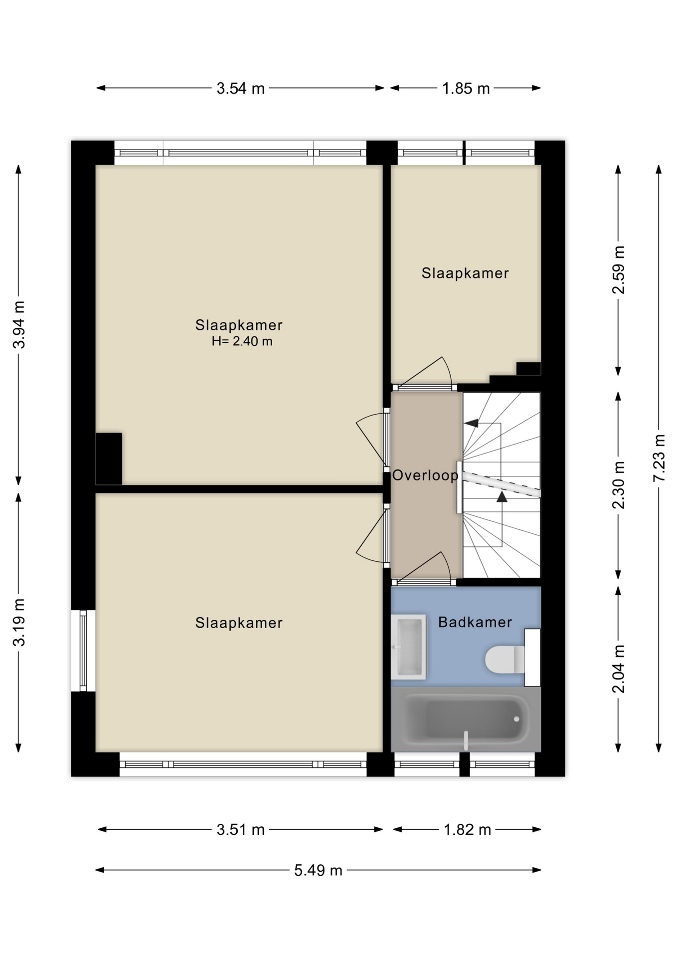 Plattegrond eerste verdieping