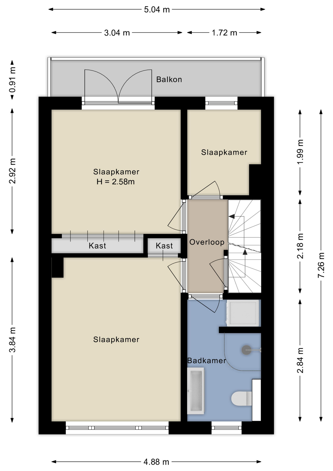 plattegrond eerste verdieping