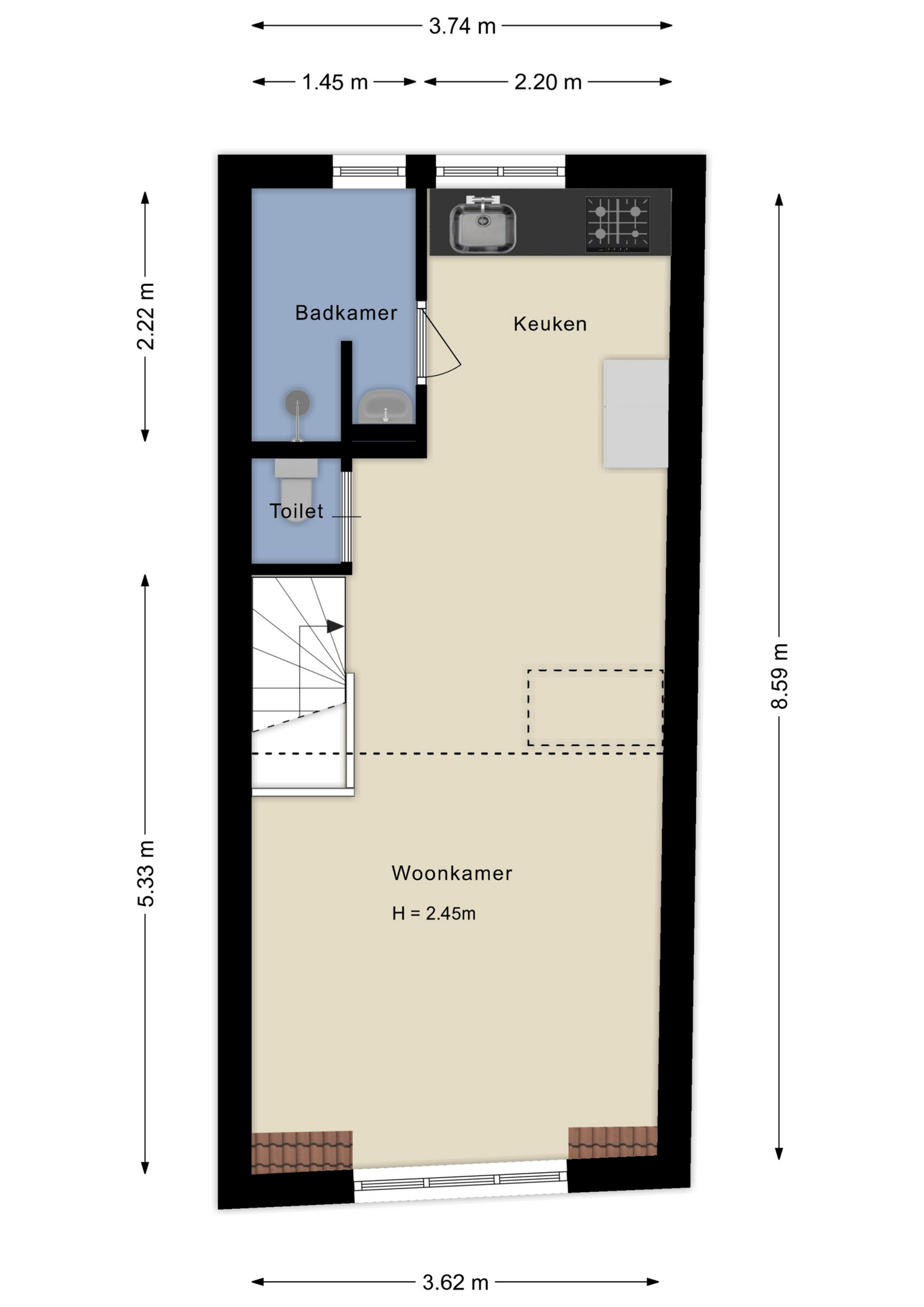 plattegrond eerste verdieping