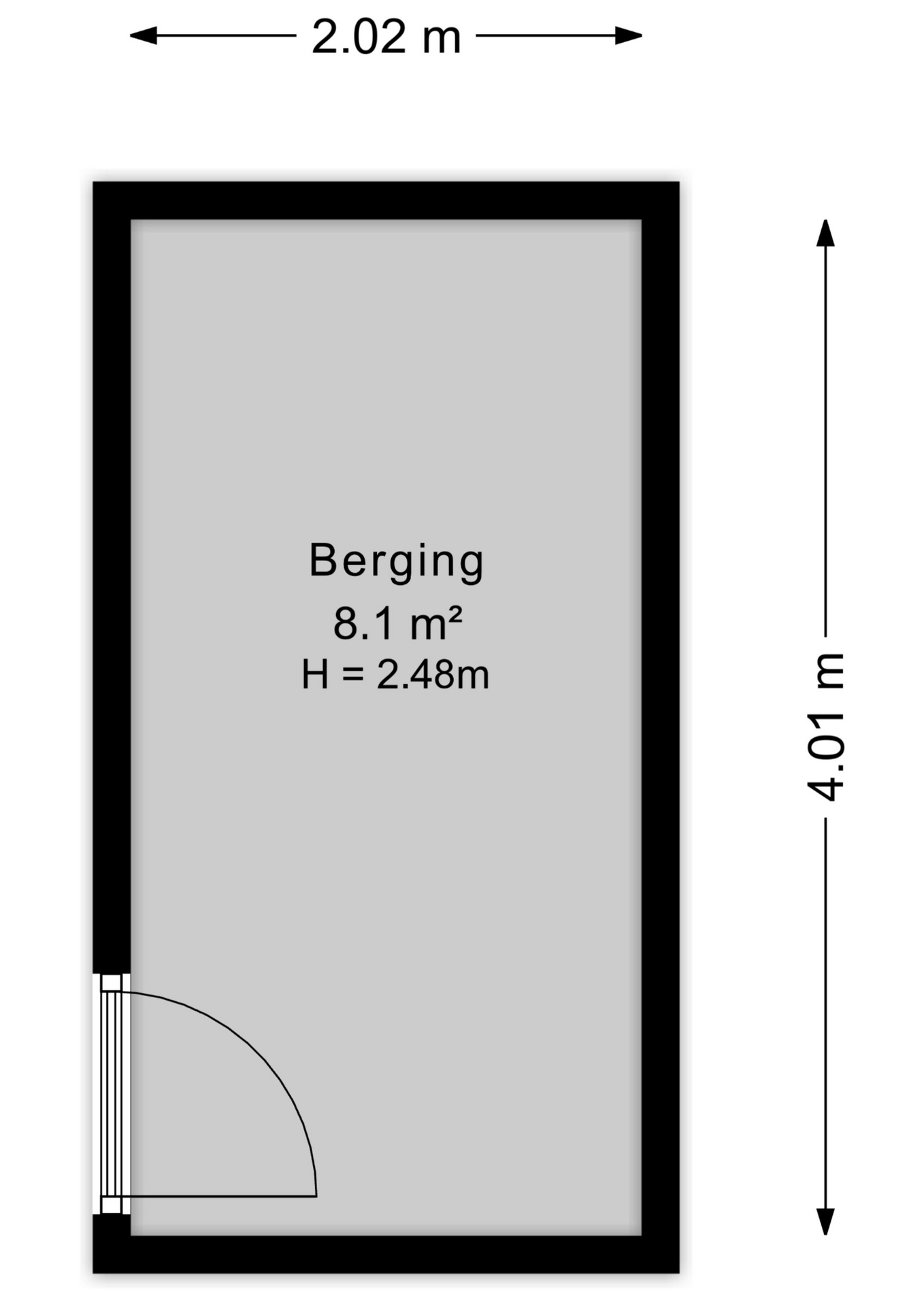 Plattegrond berging