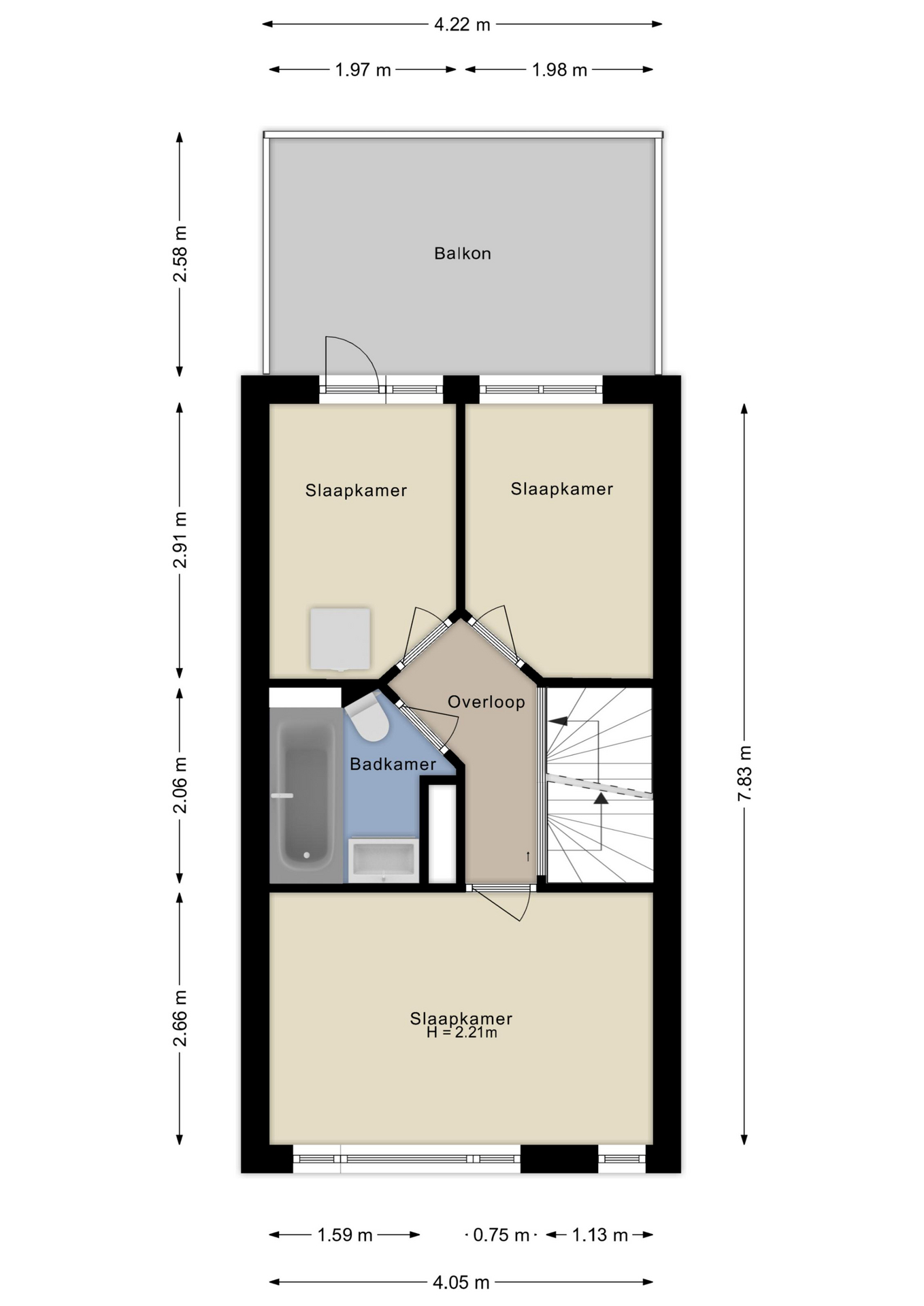Plattegrond eerste verdieping