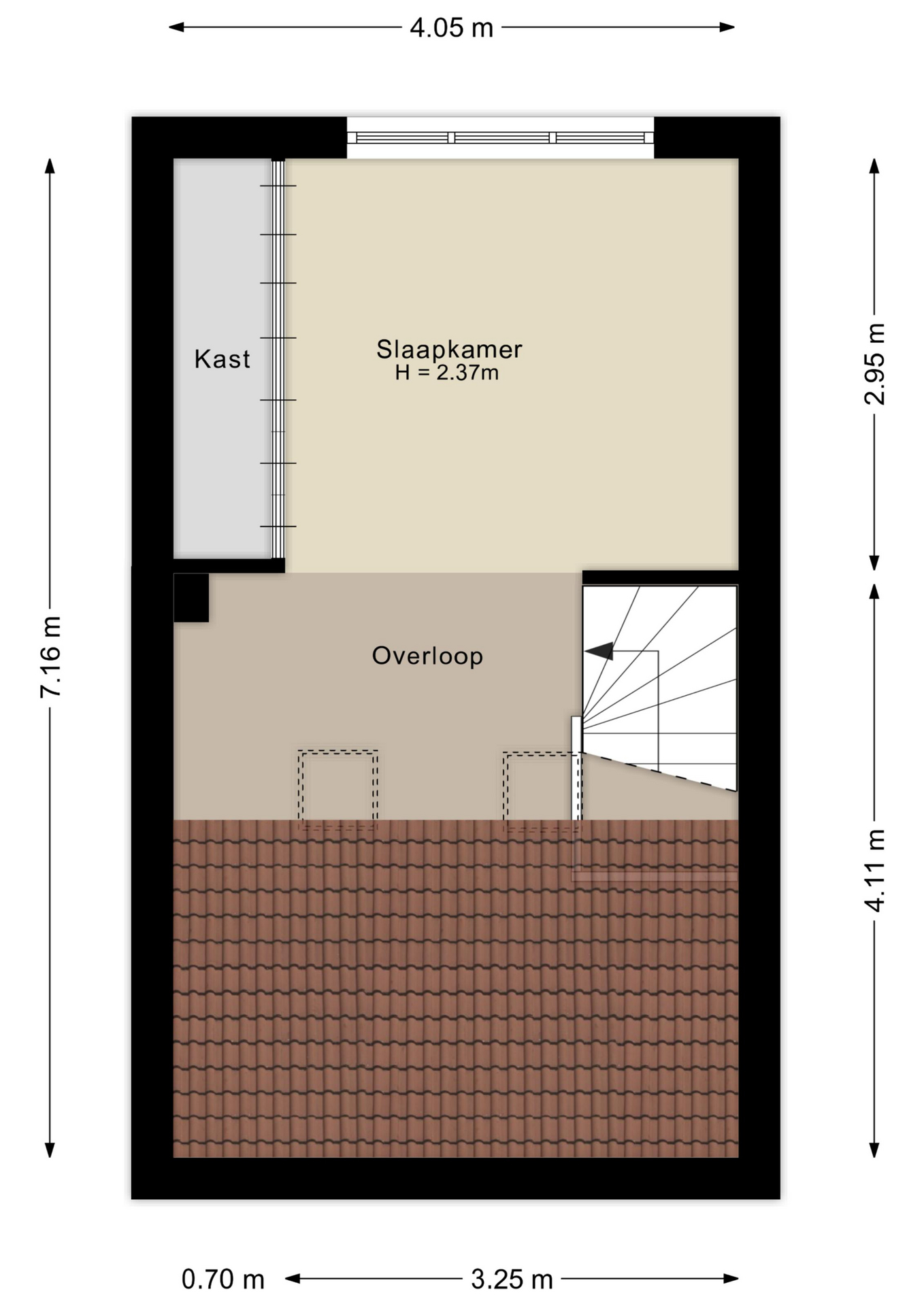 Plattegrond tweede verdieping