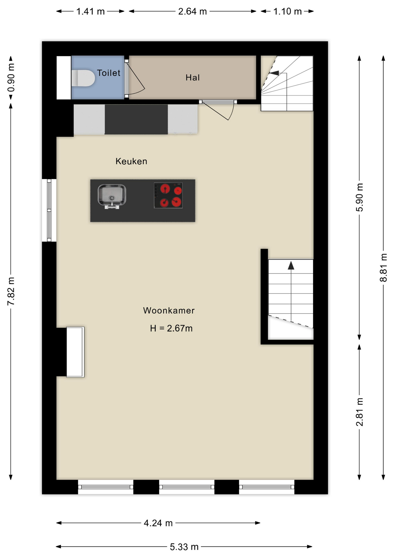 plattegrond eerste verdieping